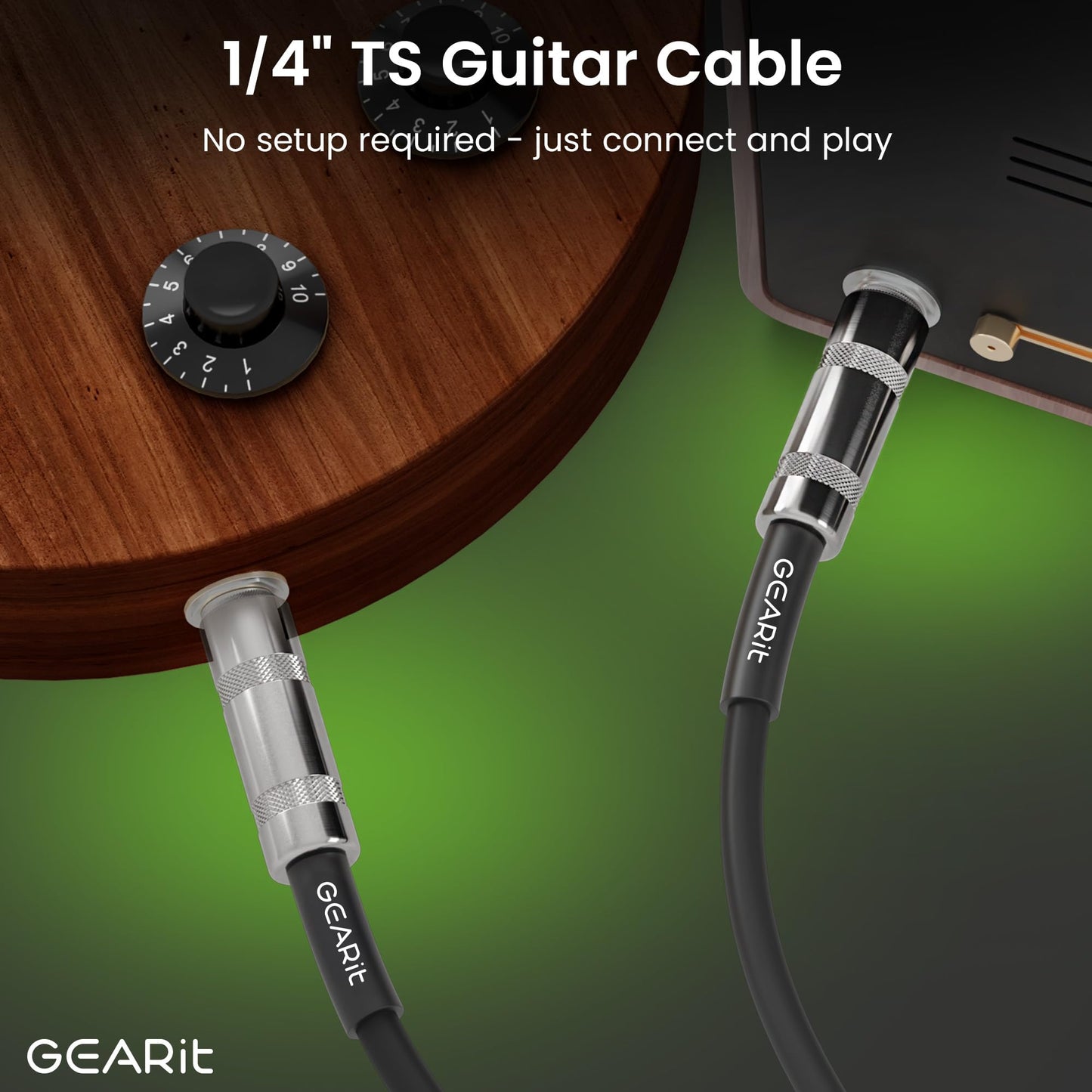 GEARit Professional Speaker Cable (50ft) 12AWG Pure Copper 1/4 inch to 1/4 inch TS Straight Male to Male for Amplifier, Speaker Cabinet, PA and DJ Audio