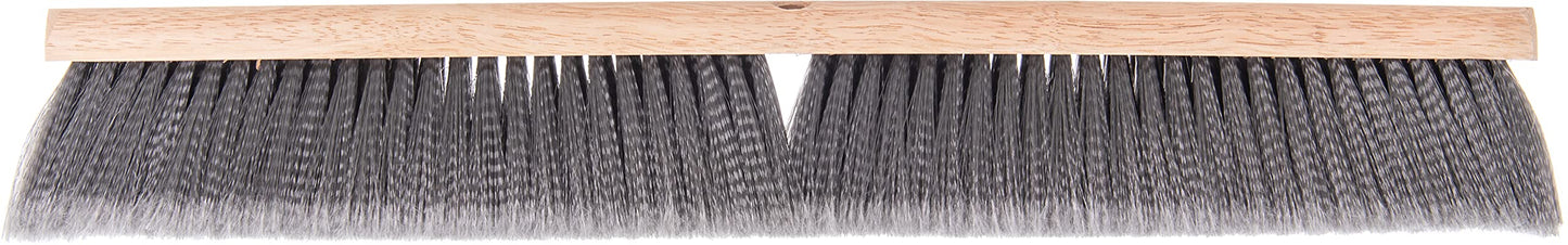 SPARTA 4501423 Flo-Pac Flagged Fine Floor Sweep, Polypropylene Bristles, 24" Block Size, 3" Bristle Trim, Gray