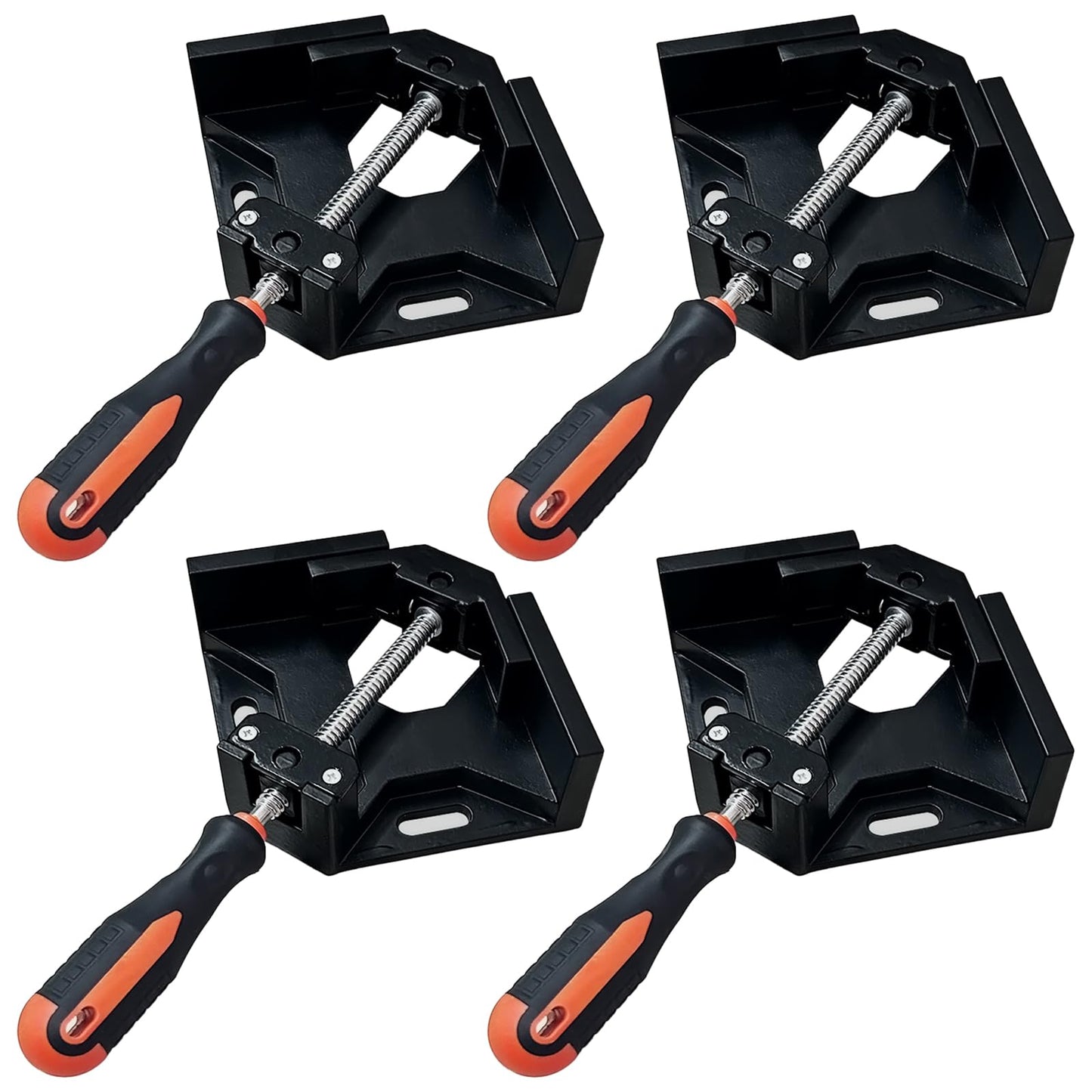 Corner Clamp 4pcs 90 Degree Right Angle Clamp with Adjustable Aluminum Alloy Swing Jaw, Single Handle Clamps for Woodworking, Photo Framing, Gifts for Men Dad