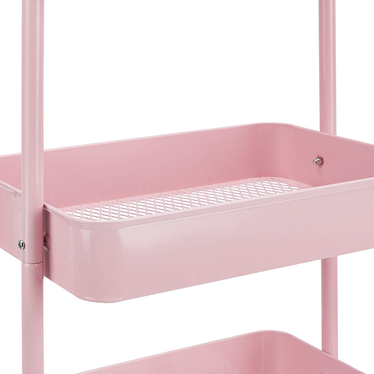 Amazon Basics 3-Tier Metal Rolling Utility or Kitchen Cart - Dusty Pink