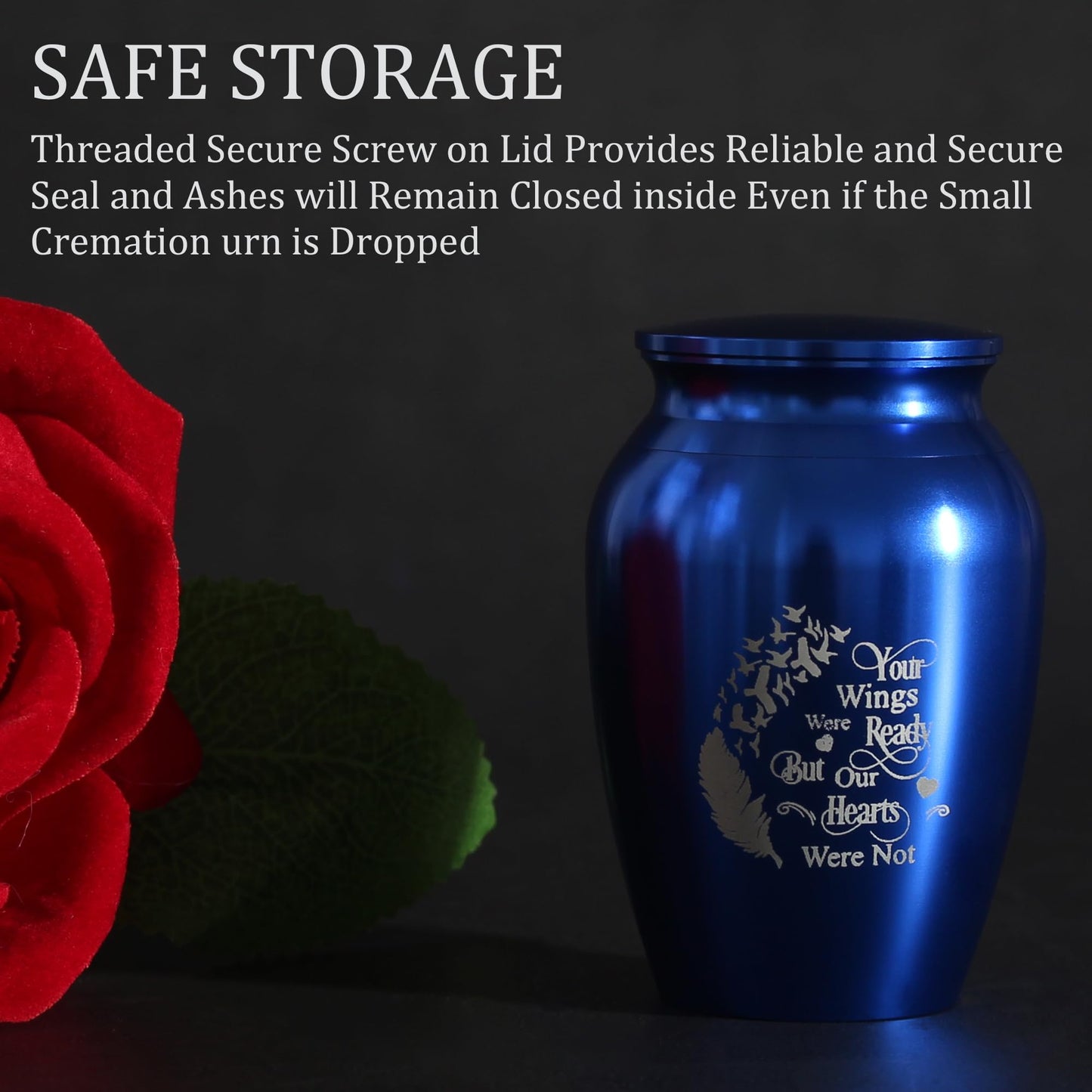 Contid Memorial Picture Frame and Small Urn Set Picture Frame with urn Mini Cremation picture Urn for Loss of Loved One,Frame Hold a 4’’-6’’ Photo, Mini Keepsake Sharing Funeral Urn with Brown Photo Frame