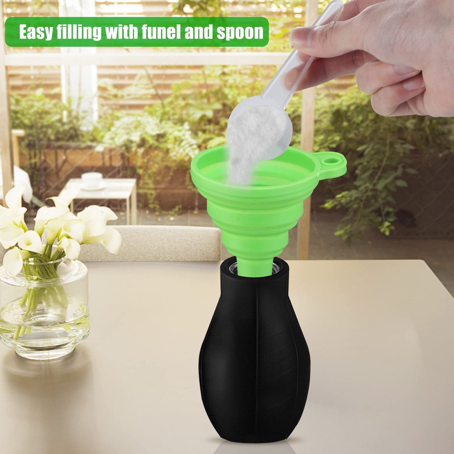 Bulb Duster Sprayer Insect Buster – Handheld, 7" Extendable Applicator Dispenser for Diatomaceous Earth & Other Home Powder Applications – Non-Toxic Assemble Garden Farm…