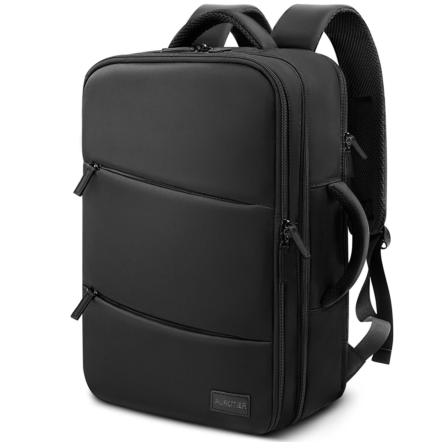 AUROTIER Barber Bag with Insulated Pocket, Portable Backpack for Clippers and Supplies, Travel Hairstylist Smart Bag with USB Charging Port, Water-resistant, Black, Black, Large, Modern