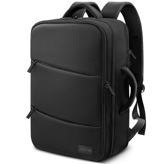 AUROTIER Barber Bag with Insulated Pocket, Portable Backpack for Clippers and Supplies, Travel Hairstylist Smart Bag with USB Charging Port, Water-resistant, Black, Black, Large, Modern