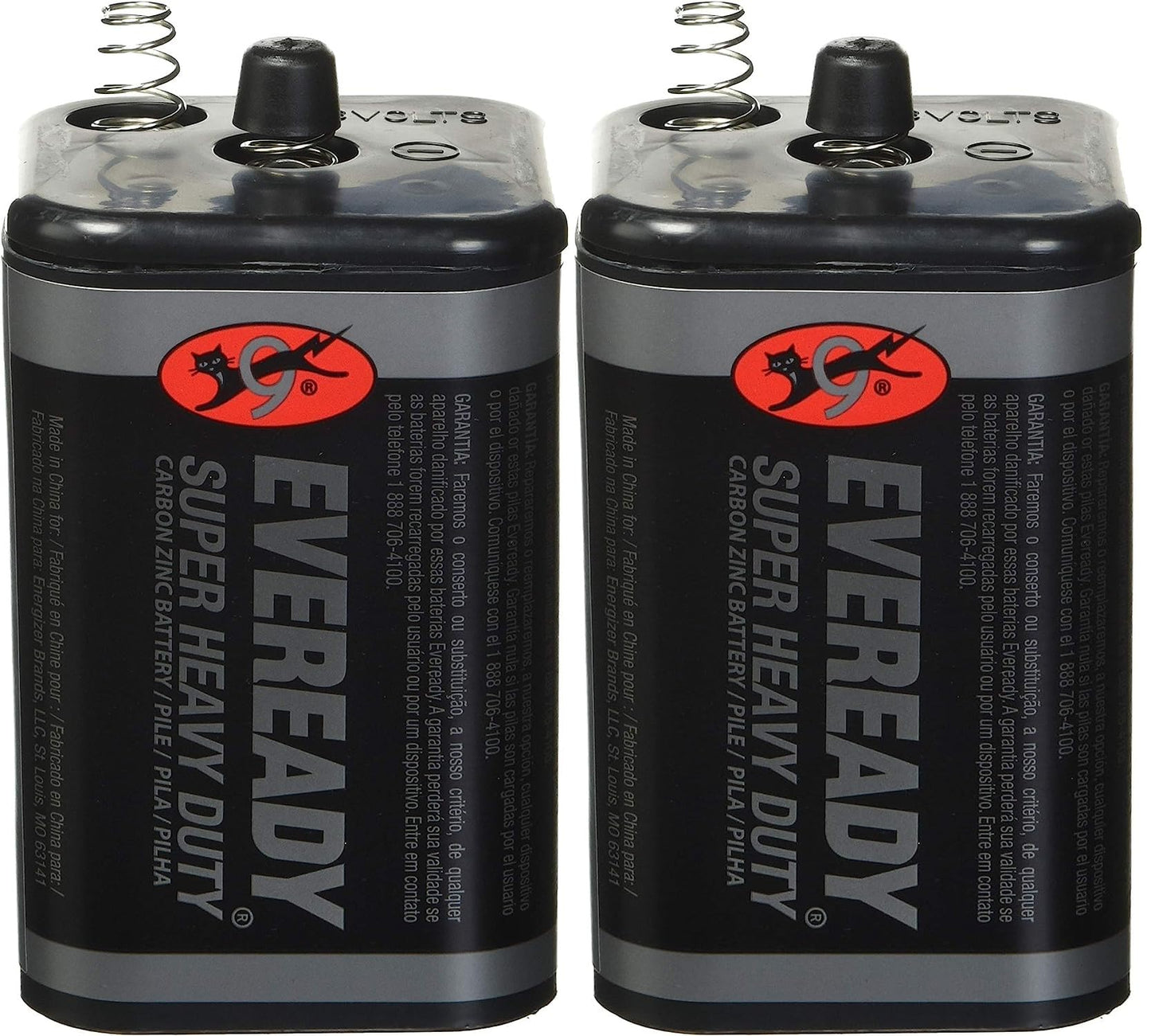 EVEREADY 6V Battery, Super Heavy Duty 6 Volt Battery, 2 Count