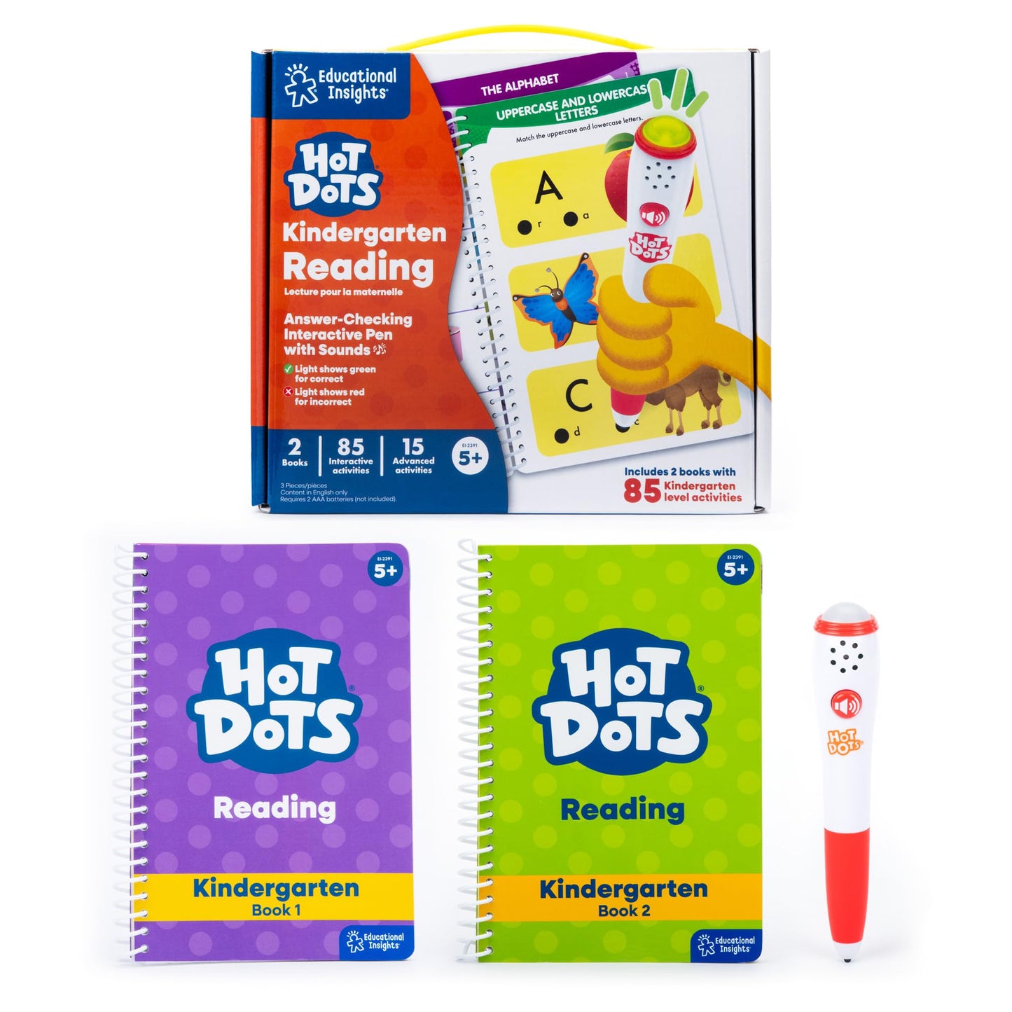 Educational Insights 2391 Hot Dots Junior Let's Master Kindergarten Reading