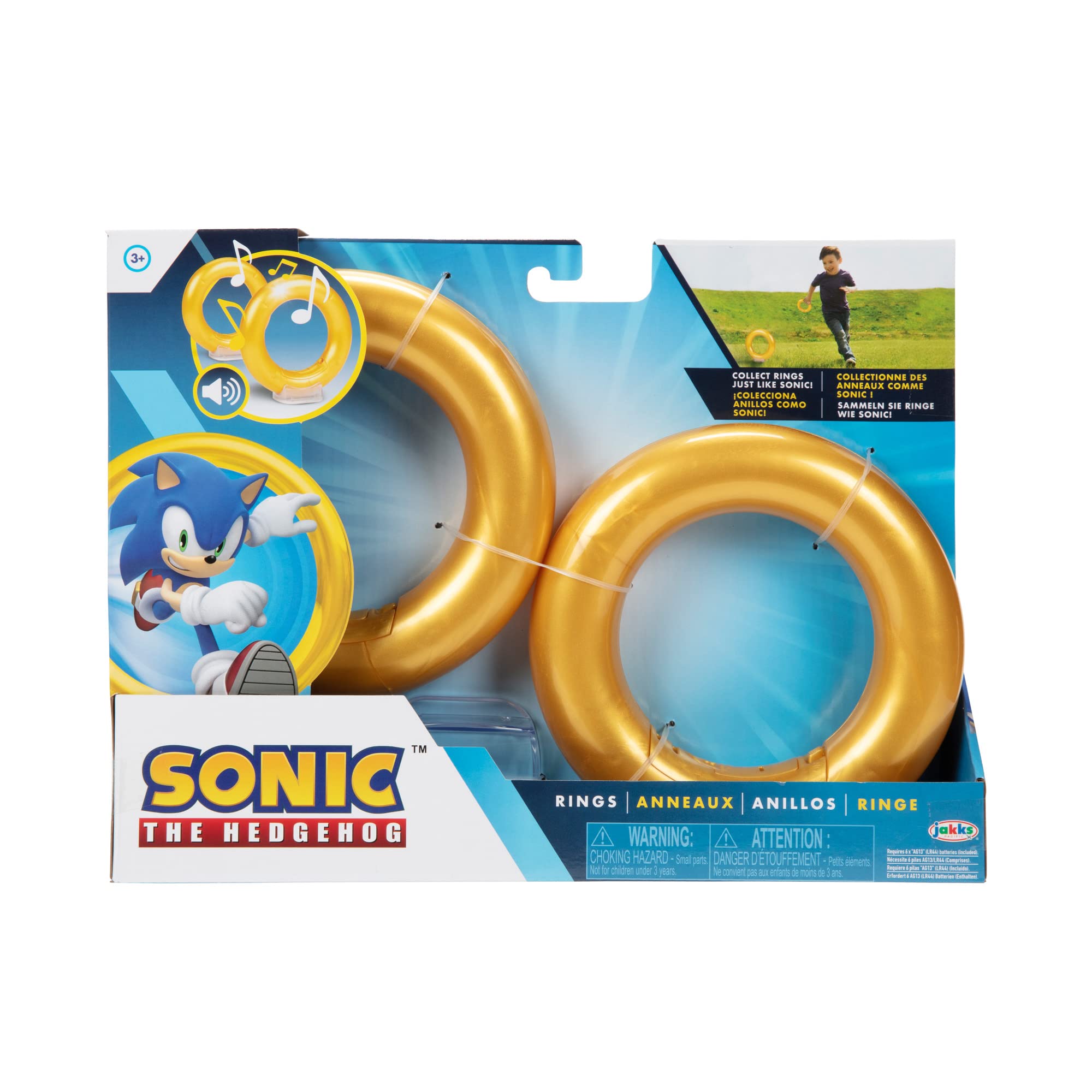 Sonic Rings Bounce Sonic The Hedgehog Rings 2-Pack Motion Activated Sounds from Sonic Vid ...