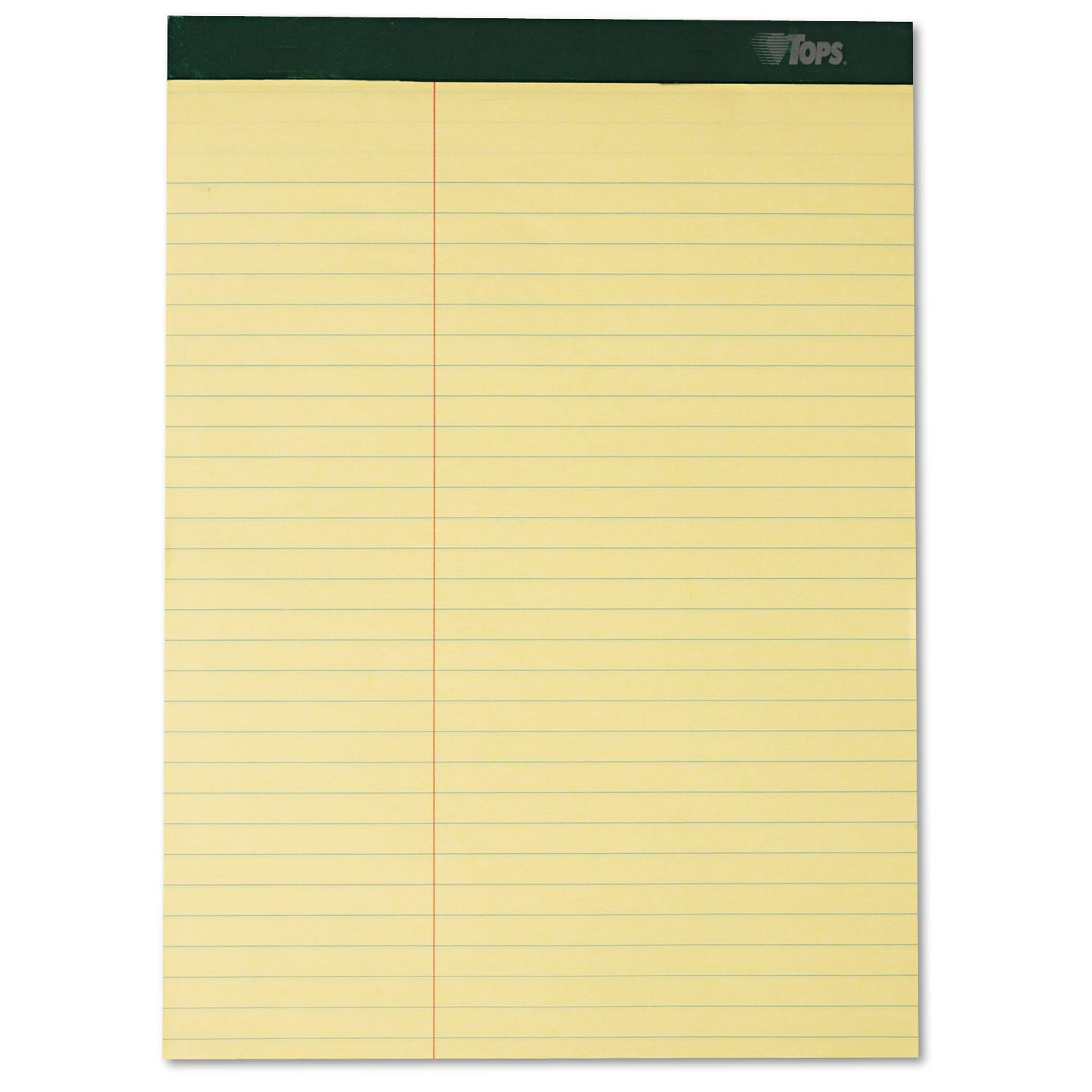 TOPS Double Docket Writing Tablet, 8-1/2 x 11-3/4 Inches, Perforated, Canary, Law Rule, 100 Sheets per Pad, 6 Pads per Pack (63396)