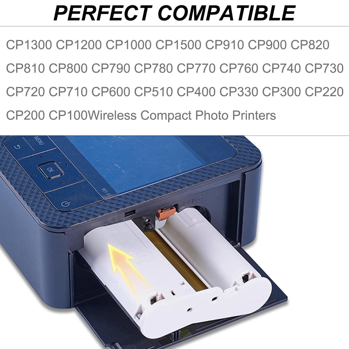 Compatible with Canon Selphy CP1500 3 Ink Cartridge & 108 Sheets 4x6 Photo Paper Set Refill,for Selphy CP1500 CP1200 CP1000 CP910 CP900,Water & Oxidation-Proof