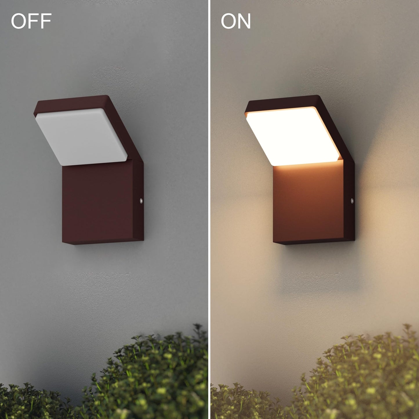 Aipsun Exterior Wall Sconce IP65 Outdoor Sconces Light LED Modern Porch Sconce Lights Outdoor Lights Wall Mount for Porch 3000K Warm Light (2 Pack)