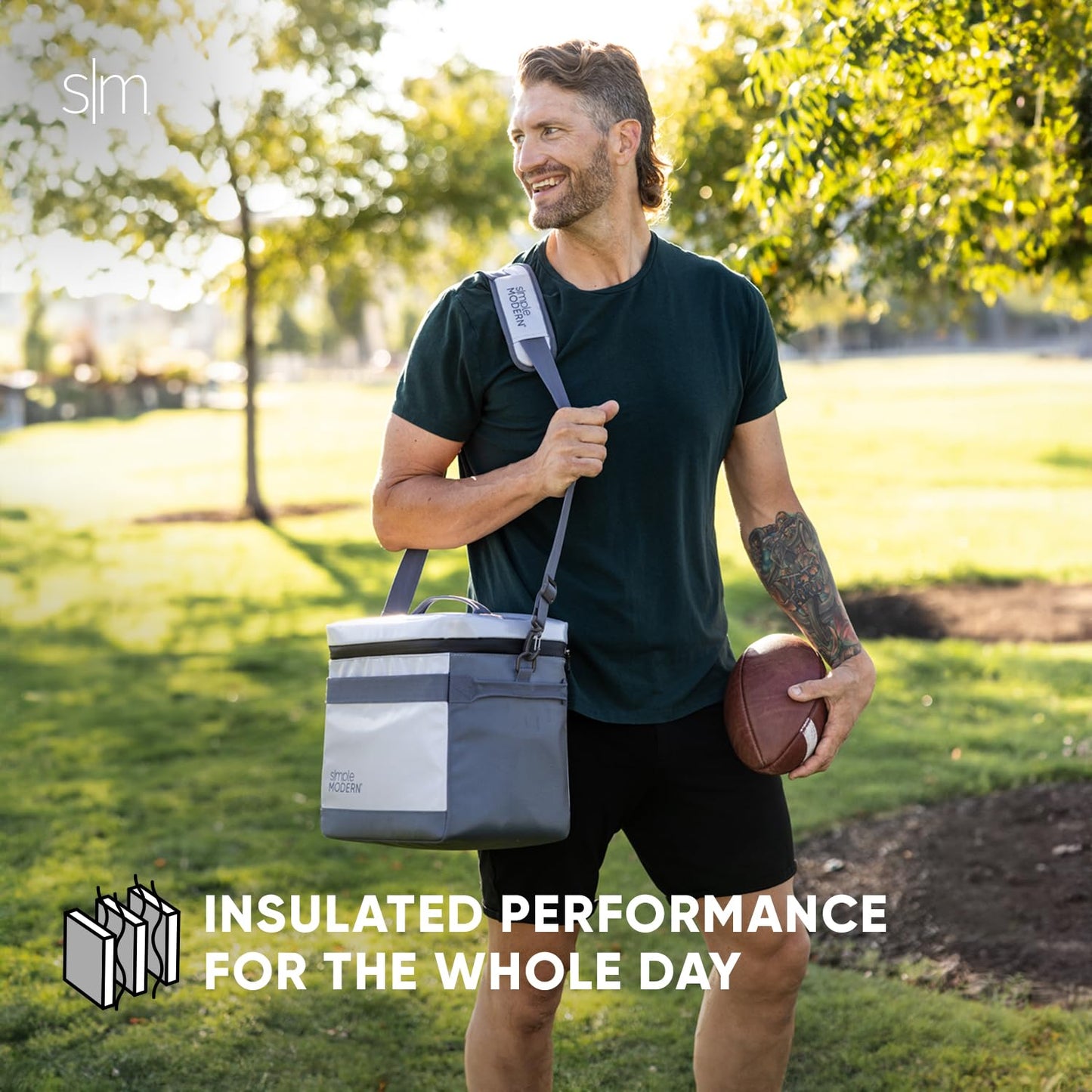 Simple Modern Day Cooler for 12 Cans | Soft Cooler Bag Insulated Ice Chest with Carrying Strap & Handle | Lunch Box for Travel, Camping, Work, Beach, Picnic, Game Day | 11 Liter | Electric Lavender