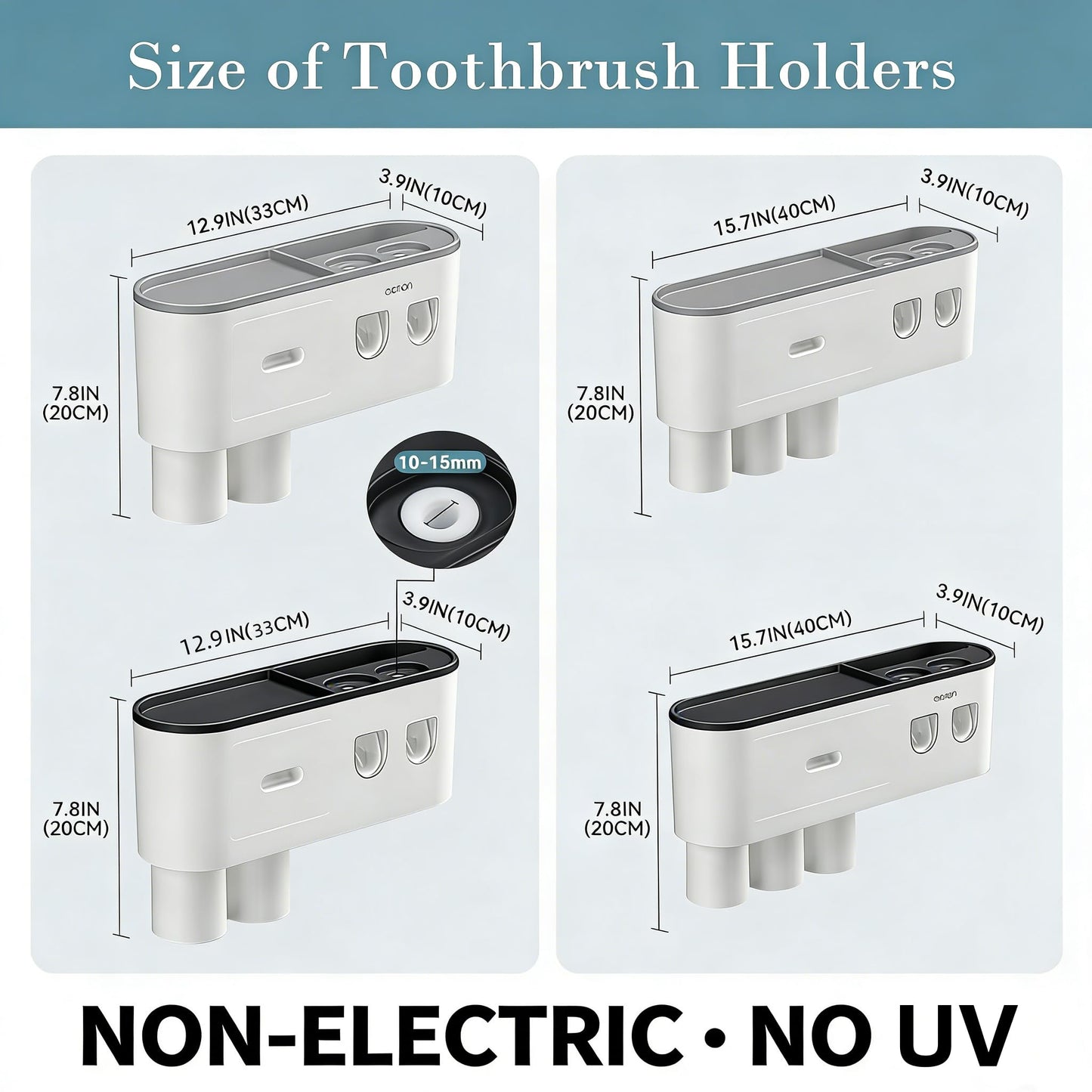 BHeadCat Toothbrush Holder Wall Mounted, Toothbrush Holder for Bathroom with 2 Automatic Toothpaste Dispensers,6 Toothbrush Slots,3 Magnetic Cups,1 Cosmetic Drawer Organizer and 1 Large Storage Tray