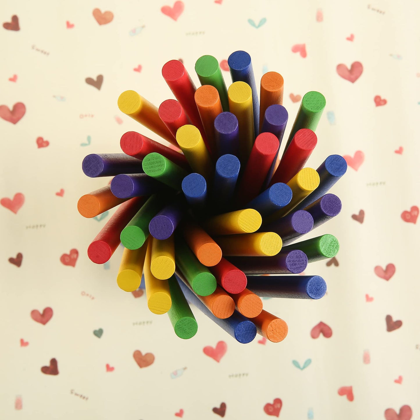60 Pcs Rhythm Sticks for Kids Bulk, Wood Music Lummi Sticks, 6 Colors
