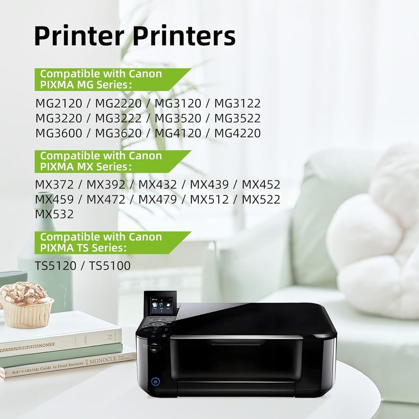 PG-240 XL/CL-241 XL Ink Cartridges Replacement for Canon PG-240XL CL-241XL Ink Cartridges Combo Pack use to TS5120 MG3600 MG3620 MX472 MX530 MX432 MG3520 MG3120 Printer (2 Pack, 1Black and 1Color)