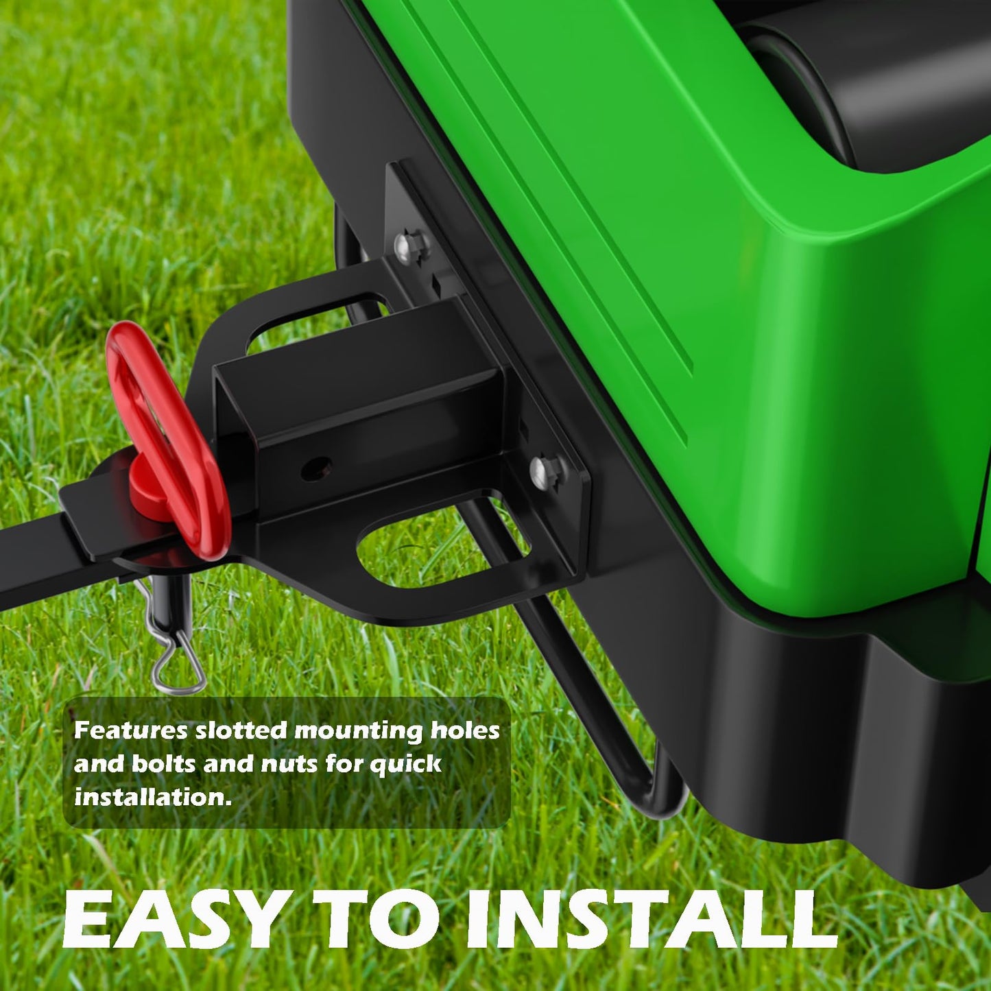 Upgraded Zero Turn Lawn Mower Hitch with 1-1/4" Receiver, 6mm Thicker Heavy Duty Steel Bolt On Trailer Hitch Receivers, Compatible with Many Models Lawn Mower, Tractor, Trailer, Golf Cart, ATV Etc.