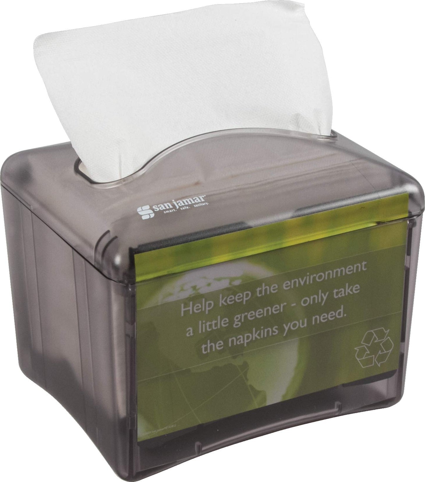 San Jamar H4003 Venue Table Top Interfold Napkin Dispenser, 200 Capacity, Black Pearl