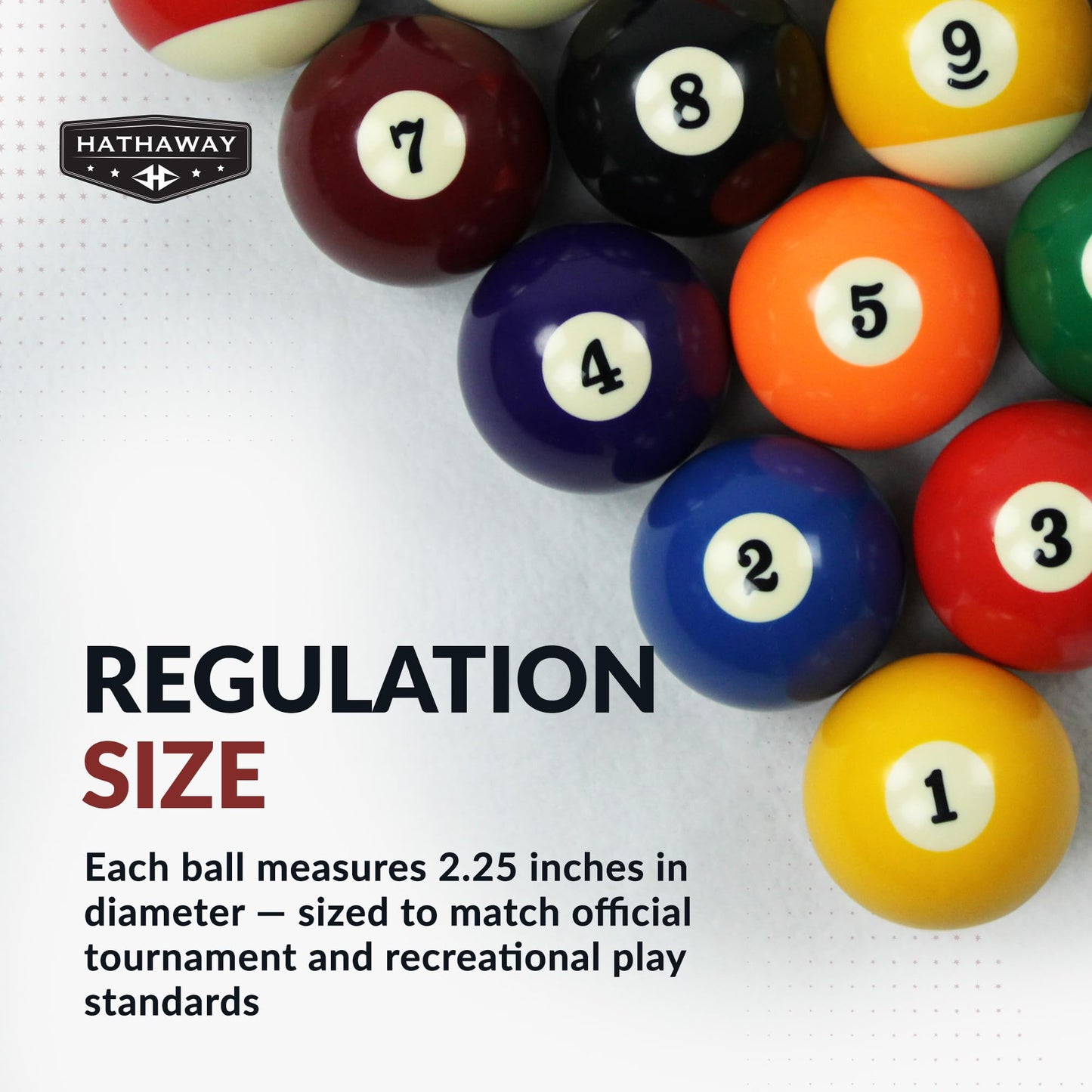 Hathaway Pool Table Regulation Billiard Ball Set