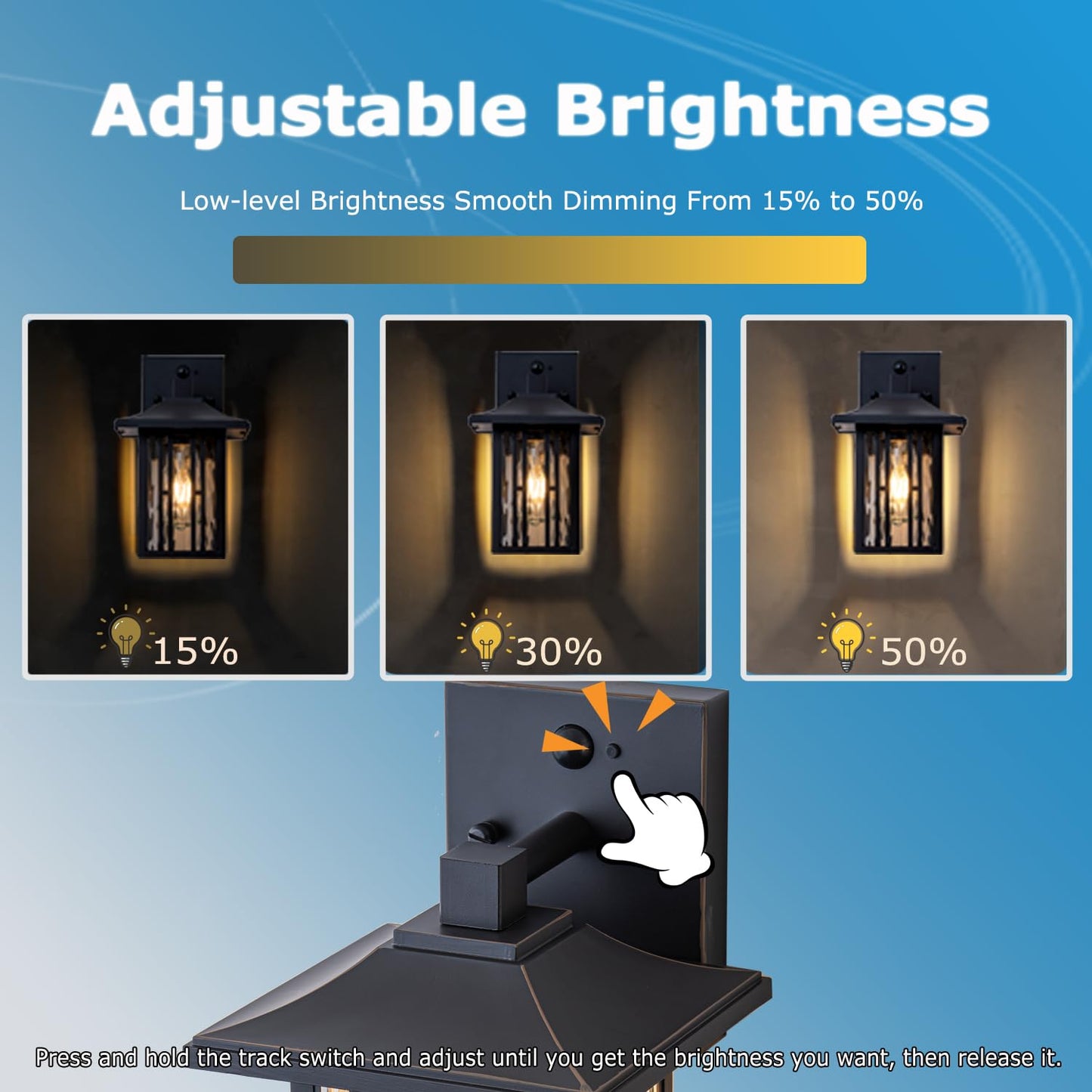 OUPAVOCS Outdoor Wall Lights with Motion Sensor, Dusk to Dawn Porch Light Sconce, Mate Black Exterior Wall Lantern with Water Glass, Patio Lighting Fixtures Wall Mount for House, Set of 2