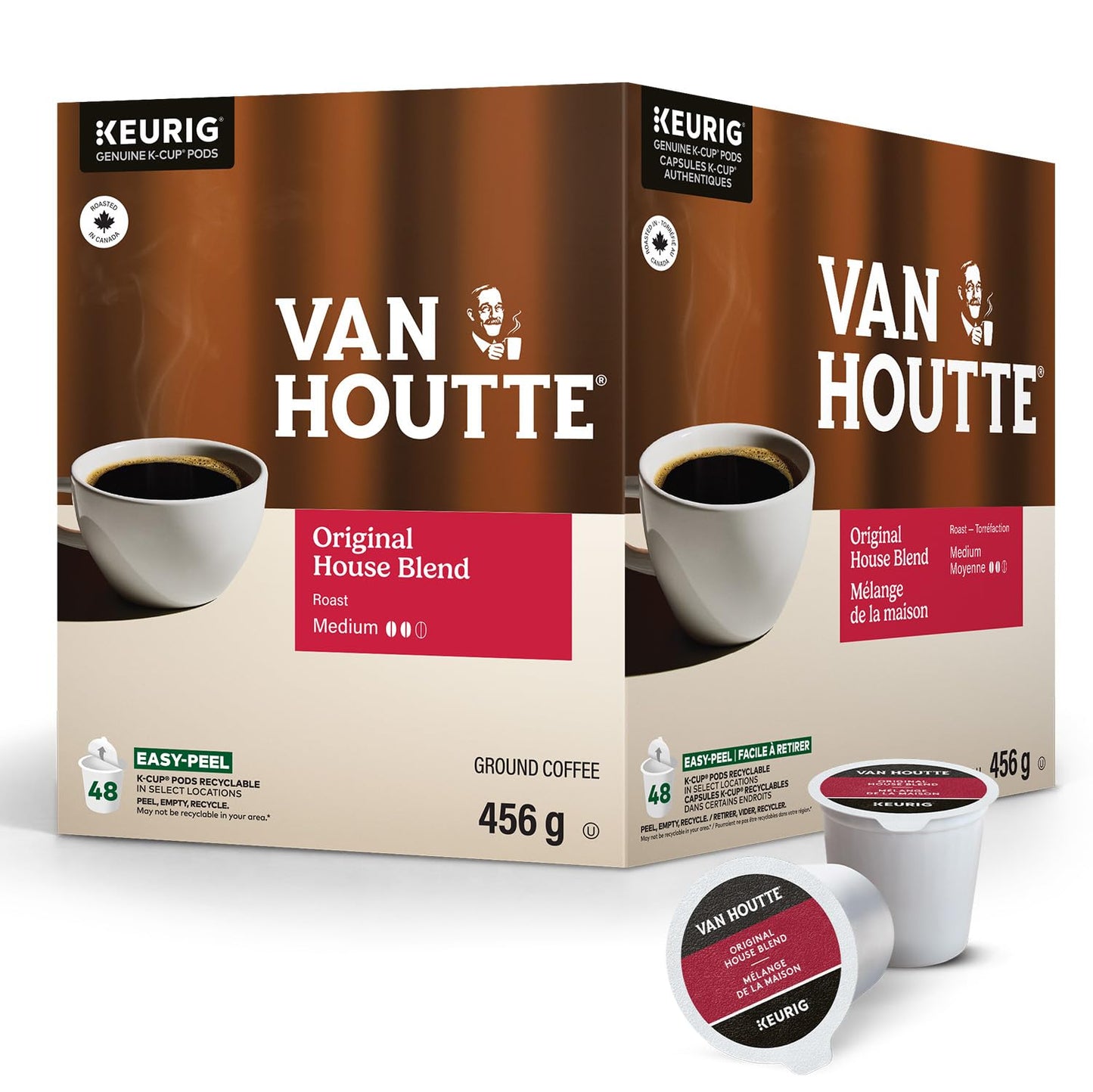 Van Houtte Original House Blend K-Cup Coffee Pods, 48 Count For Keurig Coffee Makers