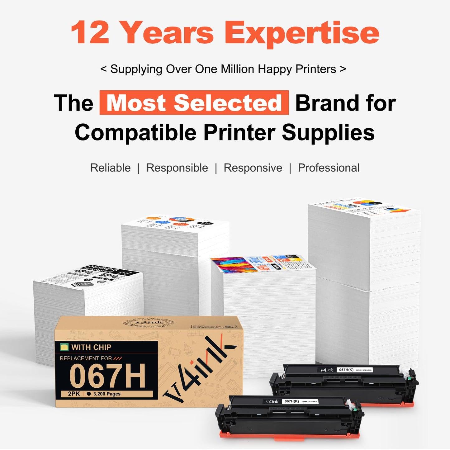 067H 067 Toner Cartridge High Capacity Replacement for Canon 067 CRG-067H for Canon Color imageCLASS MF656Cdw MF654Cdw MF653Cdw LBP633Cdw LBP632Cdw LBP630 MF650 Printer(2 Black)