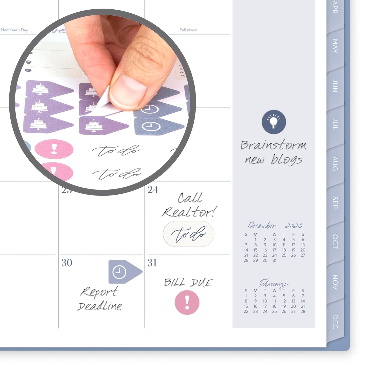 Cambridge 2026 Planner by Leah Bisch, Weekly & Monthly, 8.5" x 11", Large, Stripe (LB42-905-26)