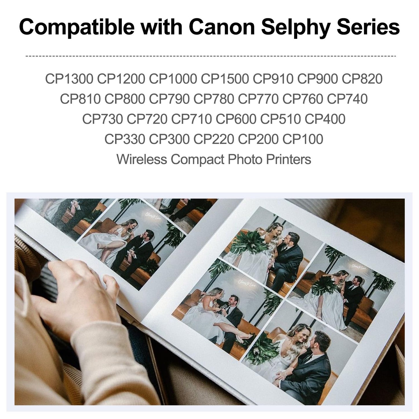 Compatible with Canon Selphy Series Ink and Paper, KP-108IN 3 Color Ink Cassette and 108 Sheets 4 x 6 Paper Glossy for Selphy CP1500 CP1300 CP1200 CP1000 CP910 CP900 CP810 Printers.