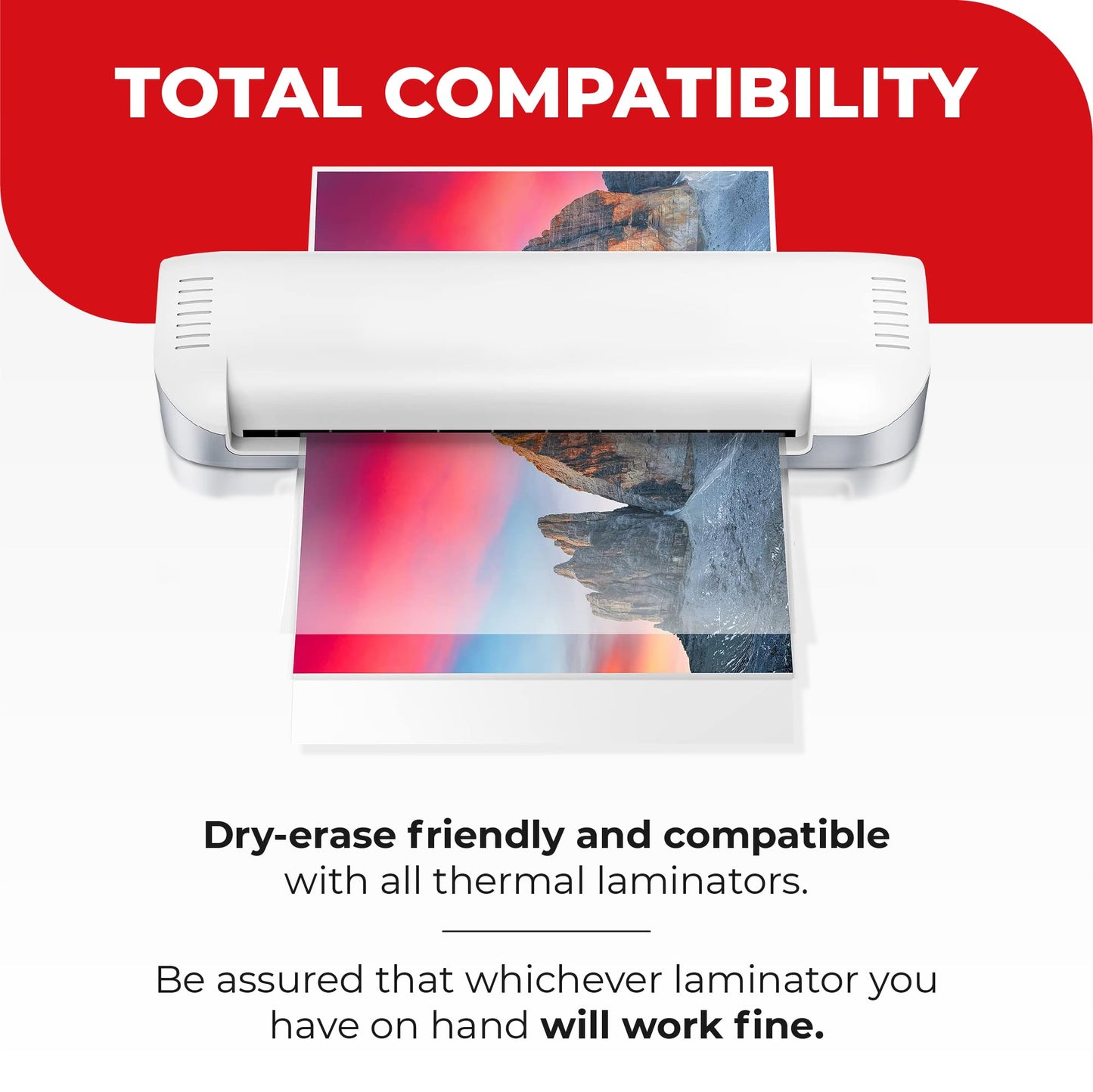 3MIL Thermal Laminating Pouches (100 Count) 11.5x17.5 inch Dry-Erase Friendly Sheets, Compatible with Laminators Crystal Clear Laminated Finish