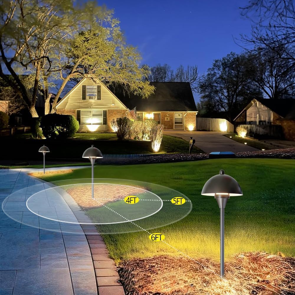 Arrownine Low Voltage Path Lights Outdoor Landscape Lighting,Replaceable G4 LED Pathway Lights,Walkway Driveway Lighting Warm White Oil Rubbed Bronze Pack of 2