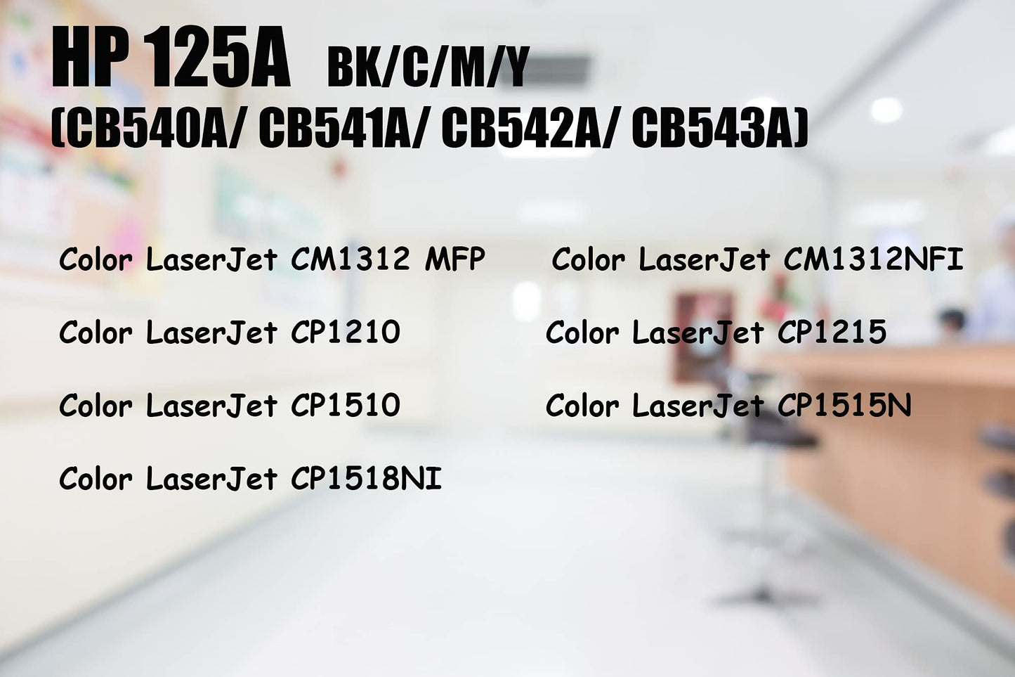 Ultra Toner® Compatible Replacement for HP 125A CB540A Black Toner Cartridge work with CB541A CB542A CB543A - HP Color LaserJet CM1312 MFP CM1312NFI CP1210 CP1215 CP1510 CP1514N CP1515N CP1518NI (2BK)