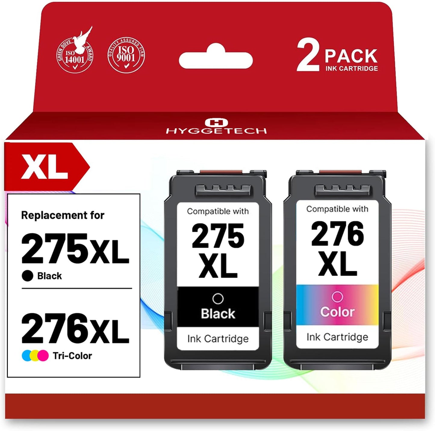 PG-275 XL CL-276 XL High Yield Replacement for Canon 275 276 XL Ink Cartridges for Canon Printer Ink 275 276 Works with Canon Pixma TS3720 TR4720 TR4700 TR4723 TR4722 TS3500 Printer