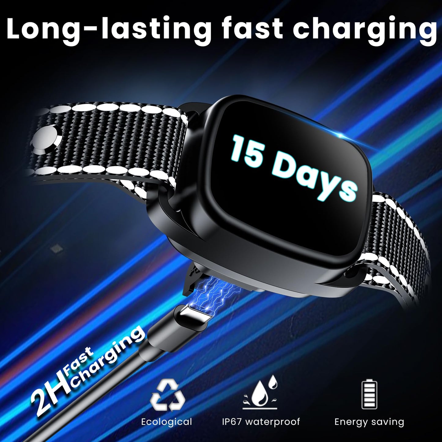 Bark Collar, Dog Bark Collar, Barking Collar for Large Medium Dogs, No Shock Collar with 6 Adjustable Sensitivity, Beep/Vibration/Beep&Vibration,Rechargeable Anti Barking Collar, IP67 Waterproof