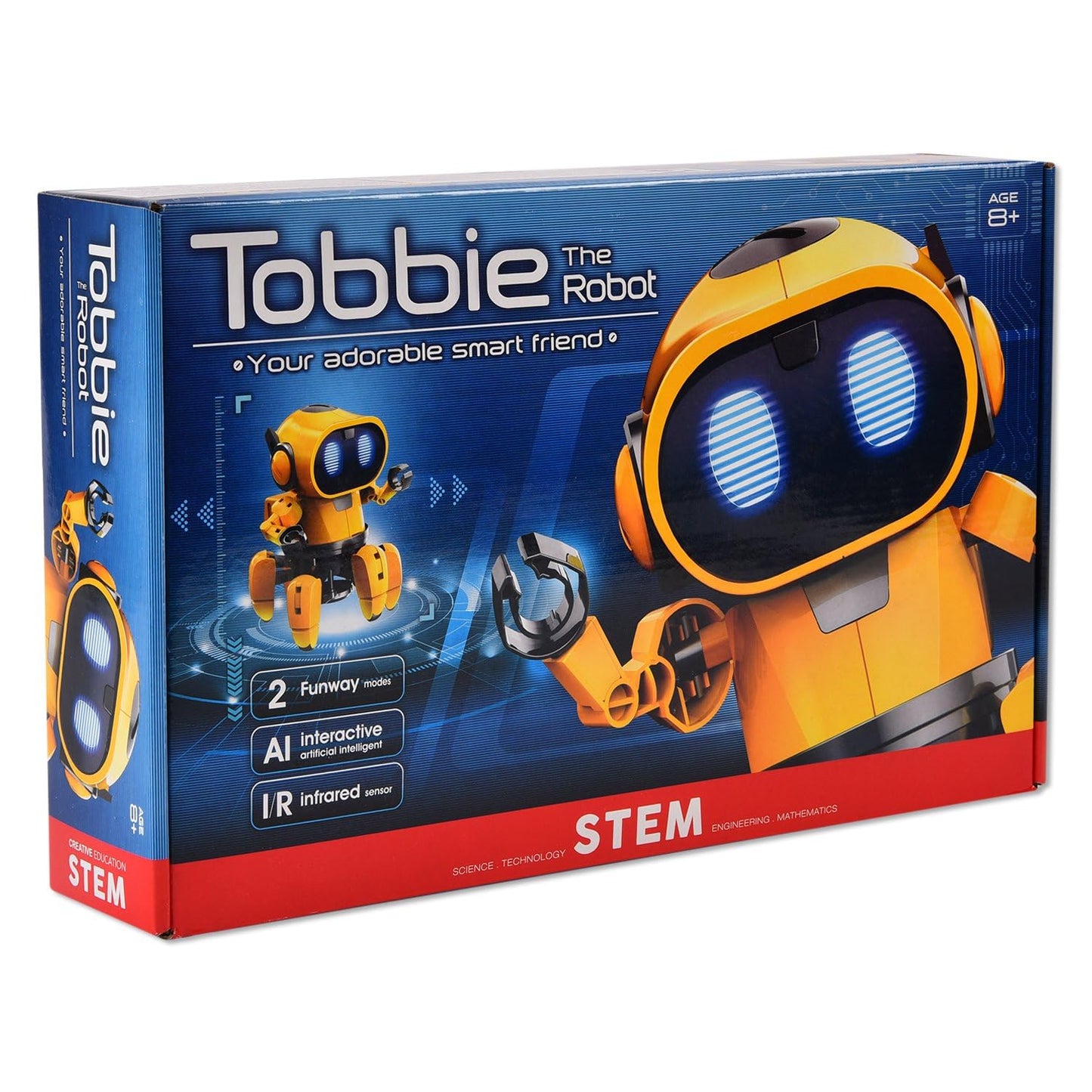 CIC Kits Tobbie Robot Smart Companion | Educational STEM Engineering Toys for Kids & Teens | Bilingual Manual English & Français