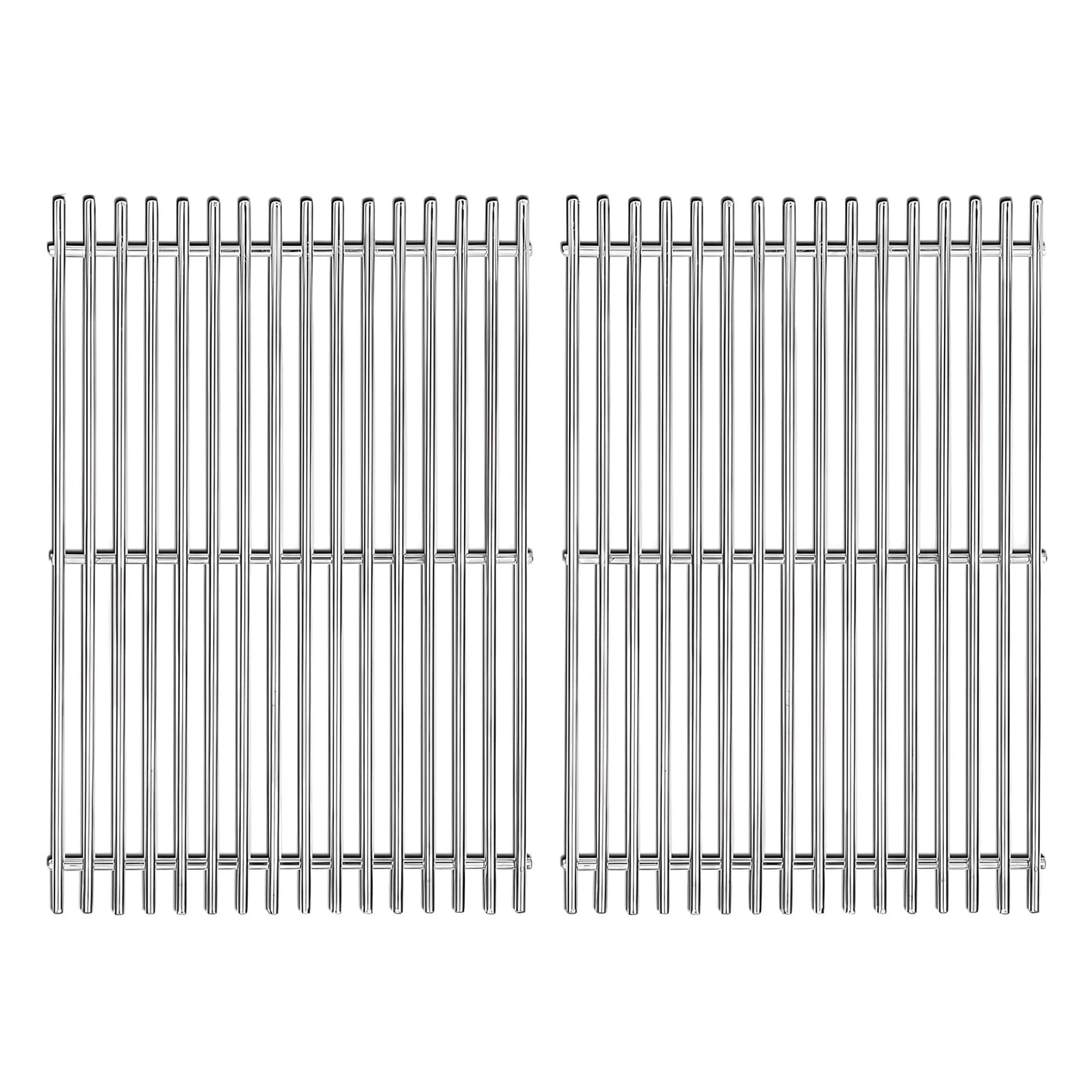 7638 Stainless Steel Grill Grates Replacement Part for Weber Spirit E-310 E-320 S-310 300 Series,Spirit II E-310 SP320 Spirit 700, Genesis Silver Gold B/C Grill Accessories, 2-Pack 17.5in Cooking Grid