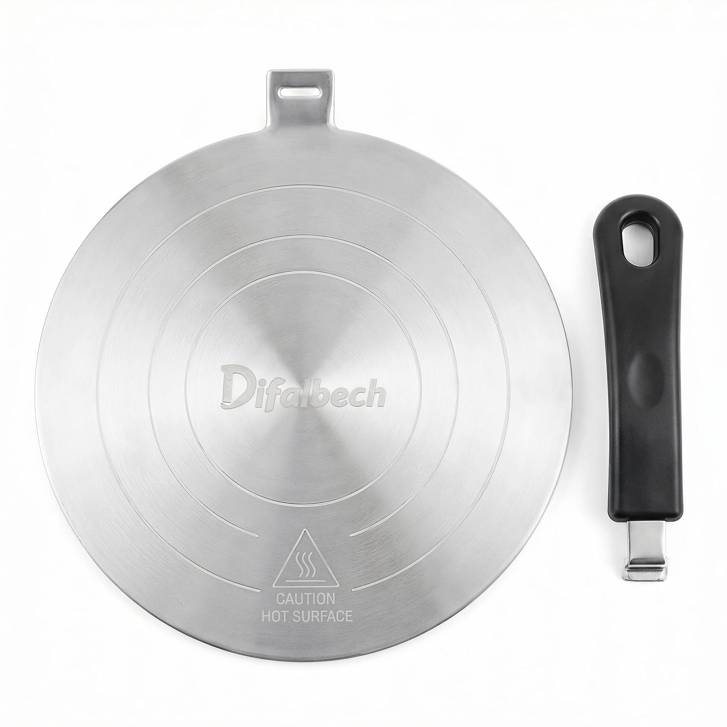 24cm Detachable Induction Plate Adapter, Stainless Steel Heat Diffuser for Electric Gas Stove Glass Induction Cooktop, Durable Converter Plate.
