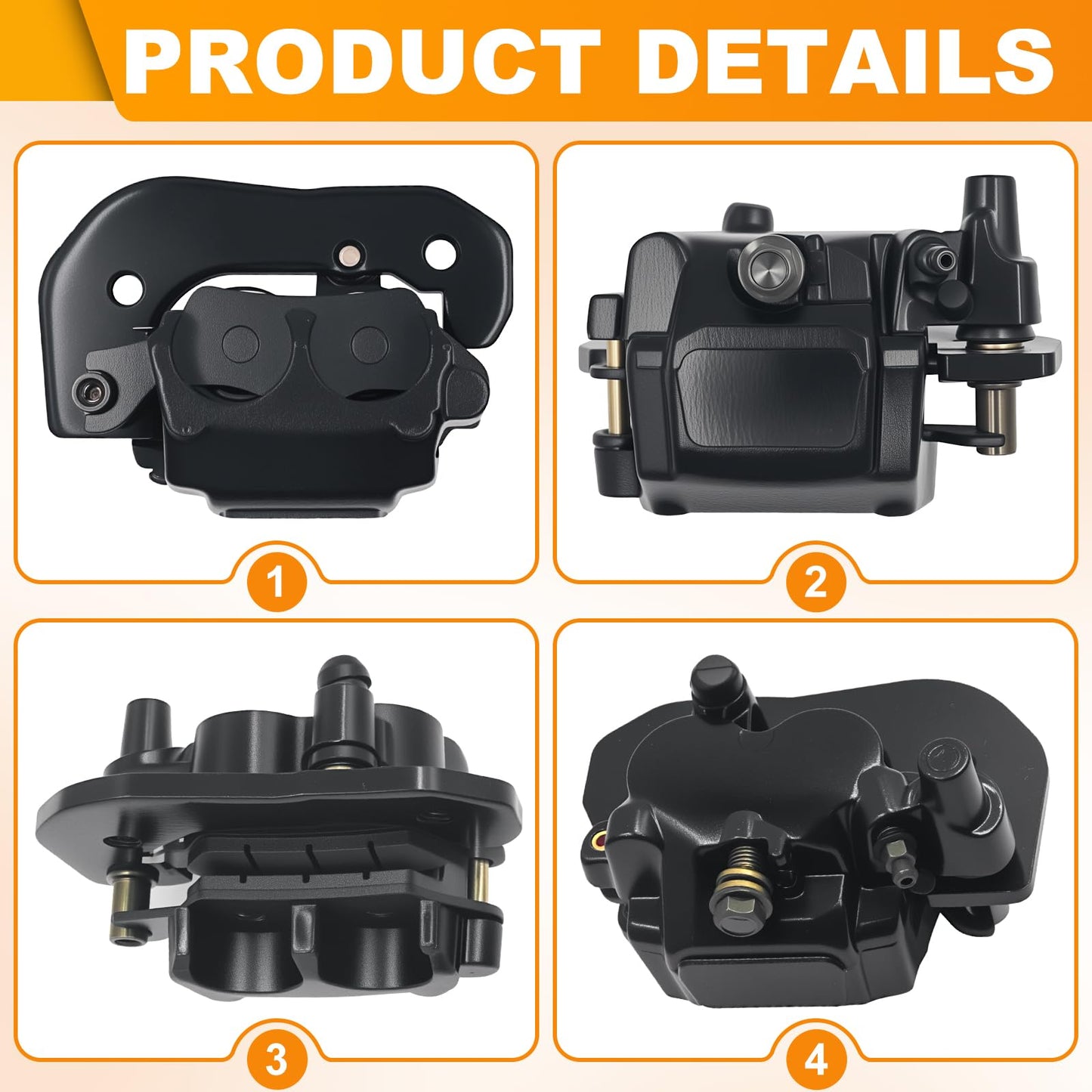 Triumilynn Rear Right Brake Caliper for Can-Am Outlander 450 500 570 650 800 850 1000, Renegade 500 570 650 800 850 1000# 705600859 with Pads