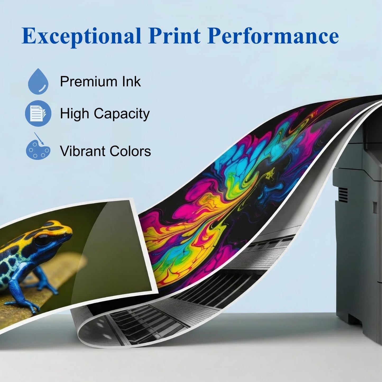 LC501XL Ink Cartridges Compatible with Brother LC501XL LC501 Ink cartridges LC501 XL Work with Brother MFC-J1360DW MFC-J1410DW MFC-J1260W Printer 4 Pack Black Cyan Magenta Yellow