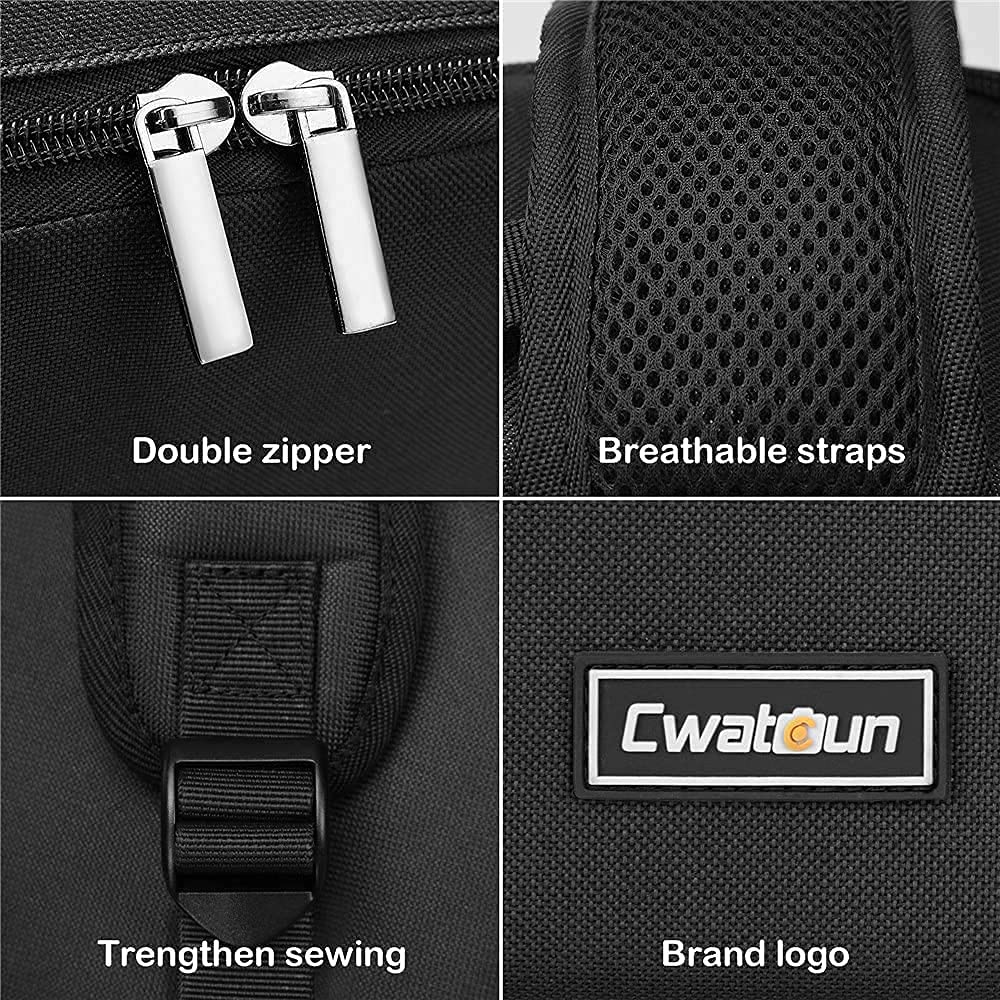 Cwatcun Camera Backpack Bag with Tripod Holder Anti-Theft Water Resistant Camera Bag for Canon Nikon Sony DSLR SLR Camera for Women Men Photographer, 2.0 Black, Small, Backpack,lightweight,mesh