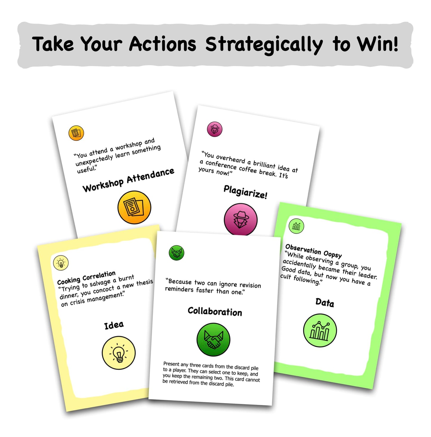 Publish or Perish: A Humorous Party Game About Academia (Kickstarter Edition) | 3-6 Players 14+ | Created by Max Bai Ph.D. Peer-Reviewed by Unserious Researchers Almost Approved by Reviewer 2