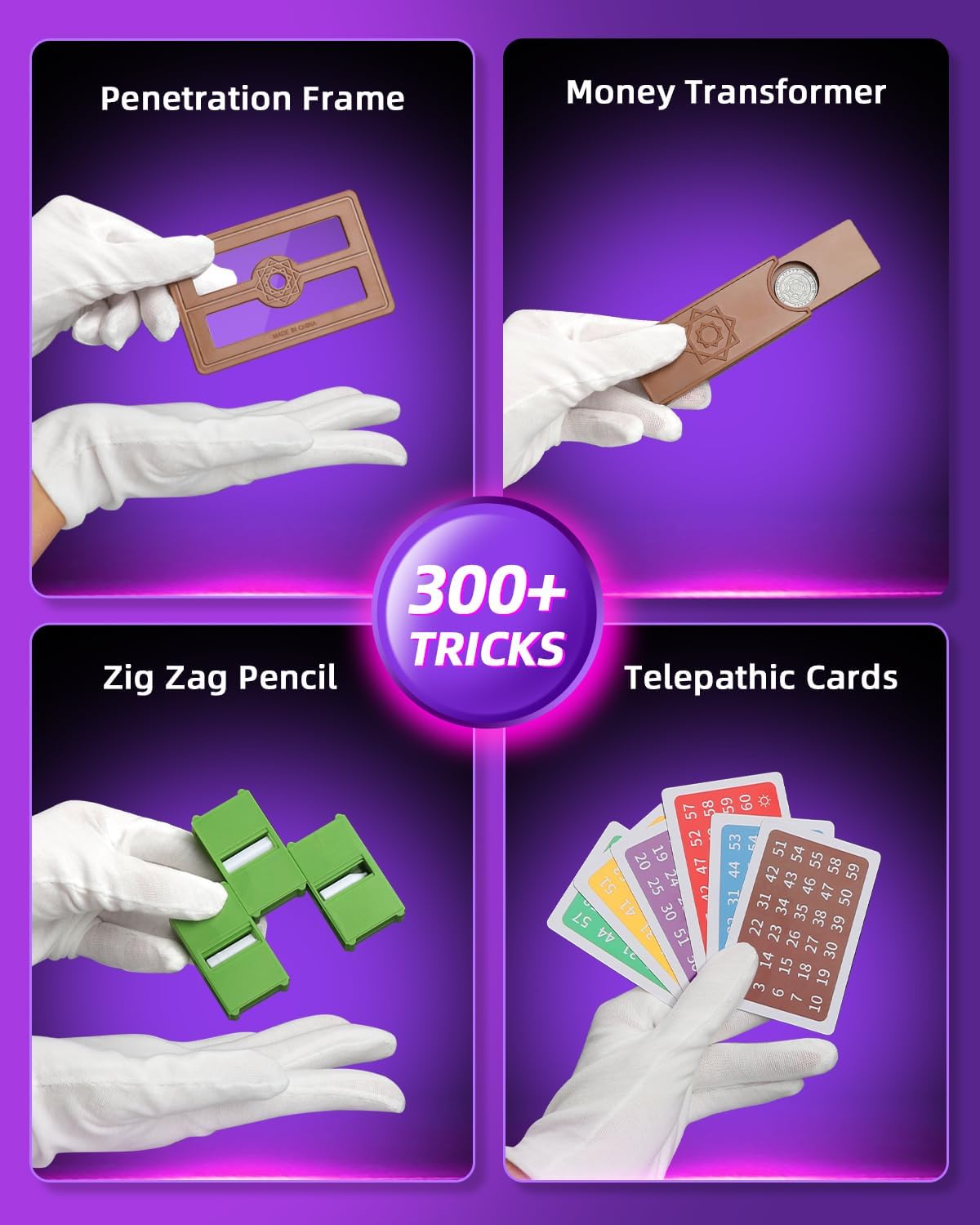 AEROQUEST Magic Kit, Magician Set with 300+ Tricks, Wand, Instruction Manual and Video for Beginners, Ideal for Kids, Boys, Girls of 6 7 8 9 10 11 12 Years Old (Magic 300+ Kit)