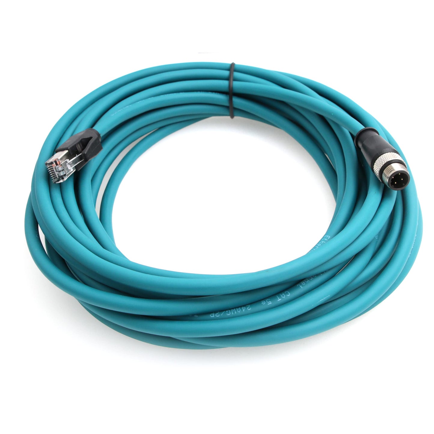Eonvic M12 4-pin Male to RJ45 E4 Plug High Flex Cat5e Industrial Ethernet Cable Dynamic PUR