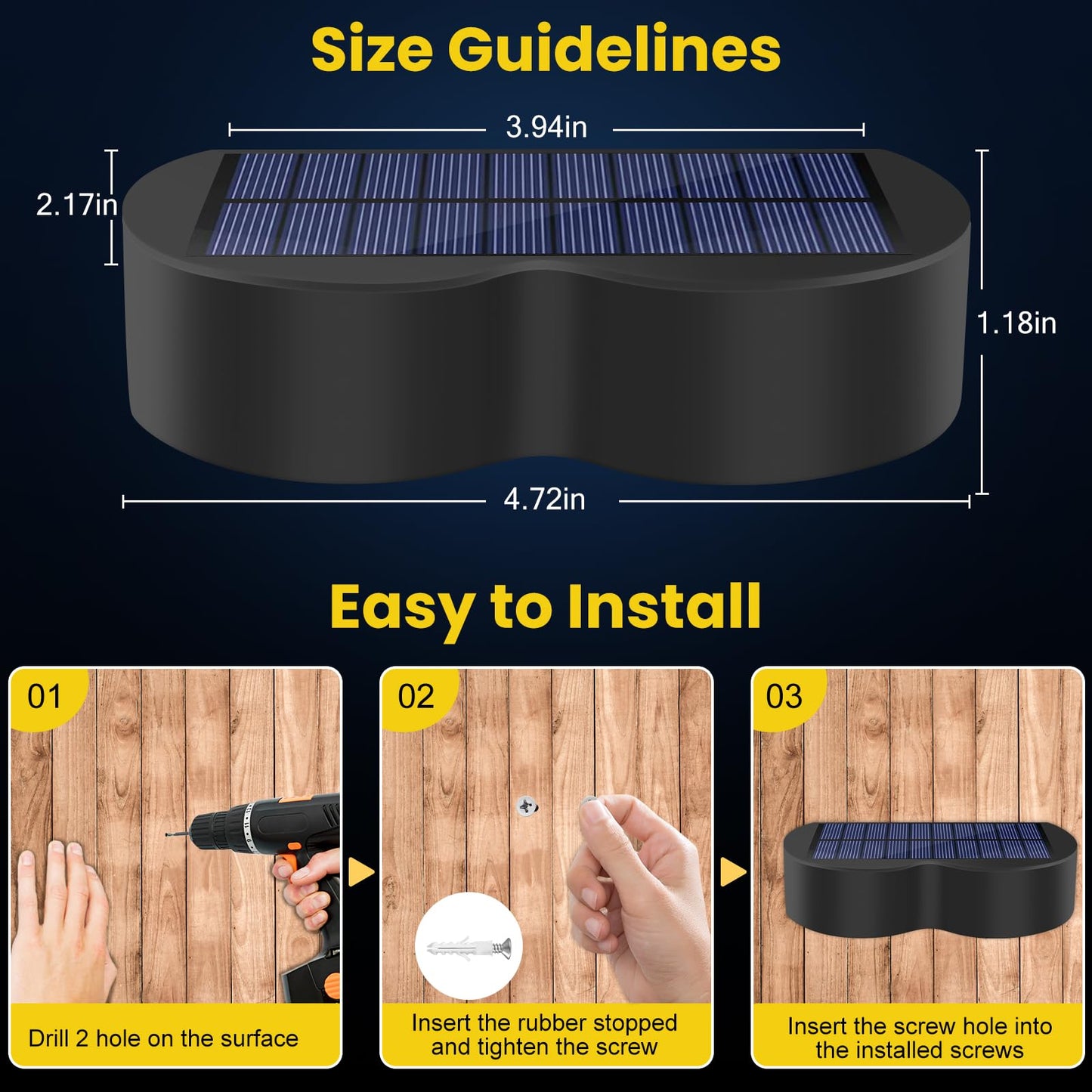 Jsvacva 12 Pack Solar Lights Outdoor, Cold White/Warm White/RGB Lock Mode, 8 Color Glow Solar Fence Lights with Spot Lensed, Waterproof IP65 LED Solar Lights for Garden, Deck, Wall, Porch, Stairs