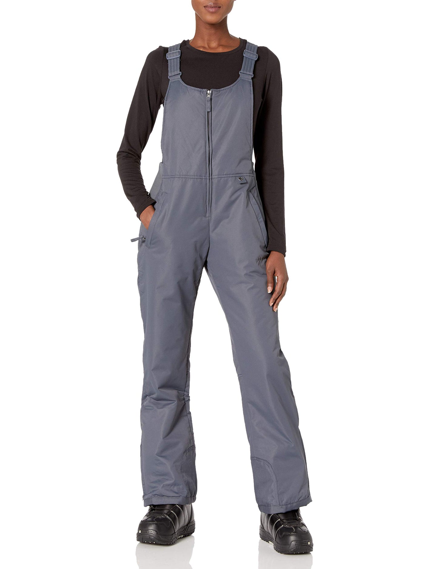Arctix Women's Essential Insulated Bib Overalls, Steel, Large (12-14) Regular