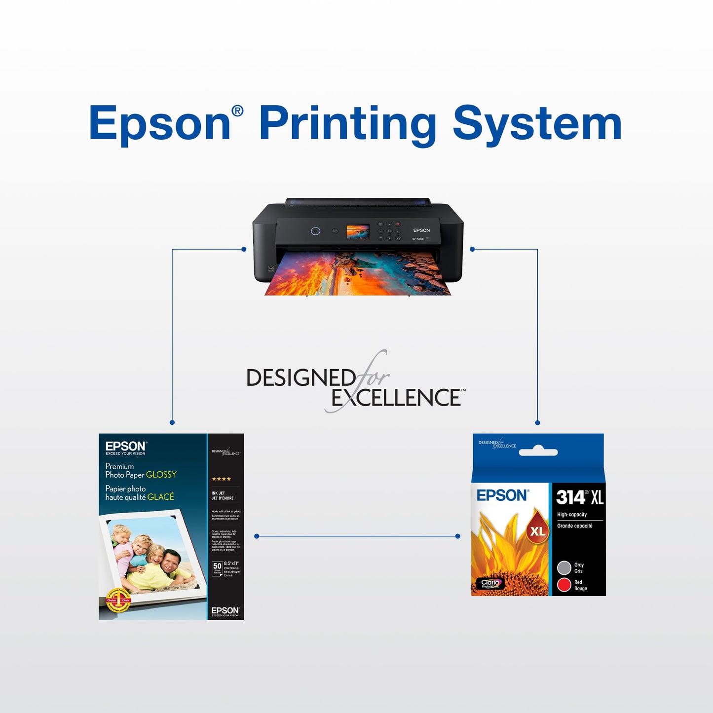EPSON 314 Claria Photo HD Ink High Capacity Red Cartridge (T314XL820-S) Works with Expression XP-15000
