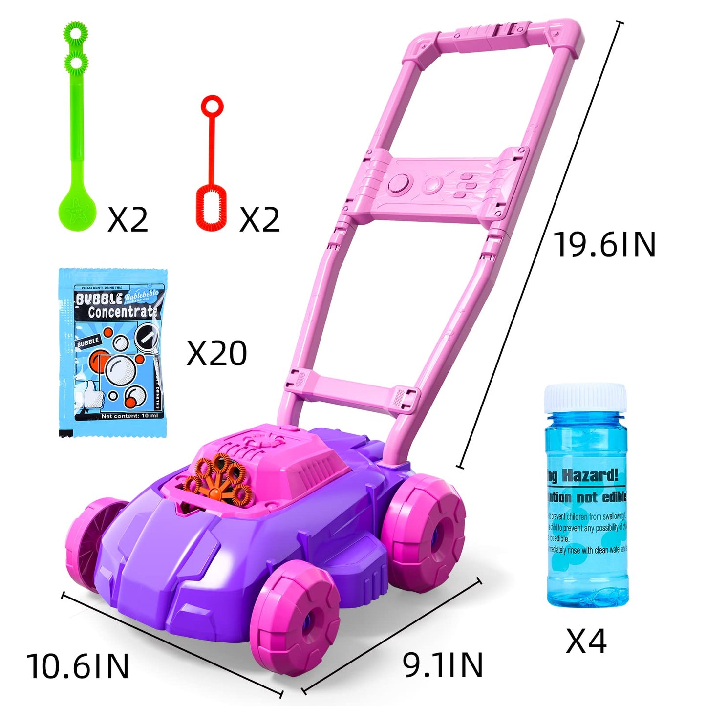 Automatic Bubble Blower Maker Machine, Outdoor Bubble Lawn Mower for Toddlers Garden Toys, Baby Boys Girls Birthday Gift Toys