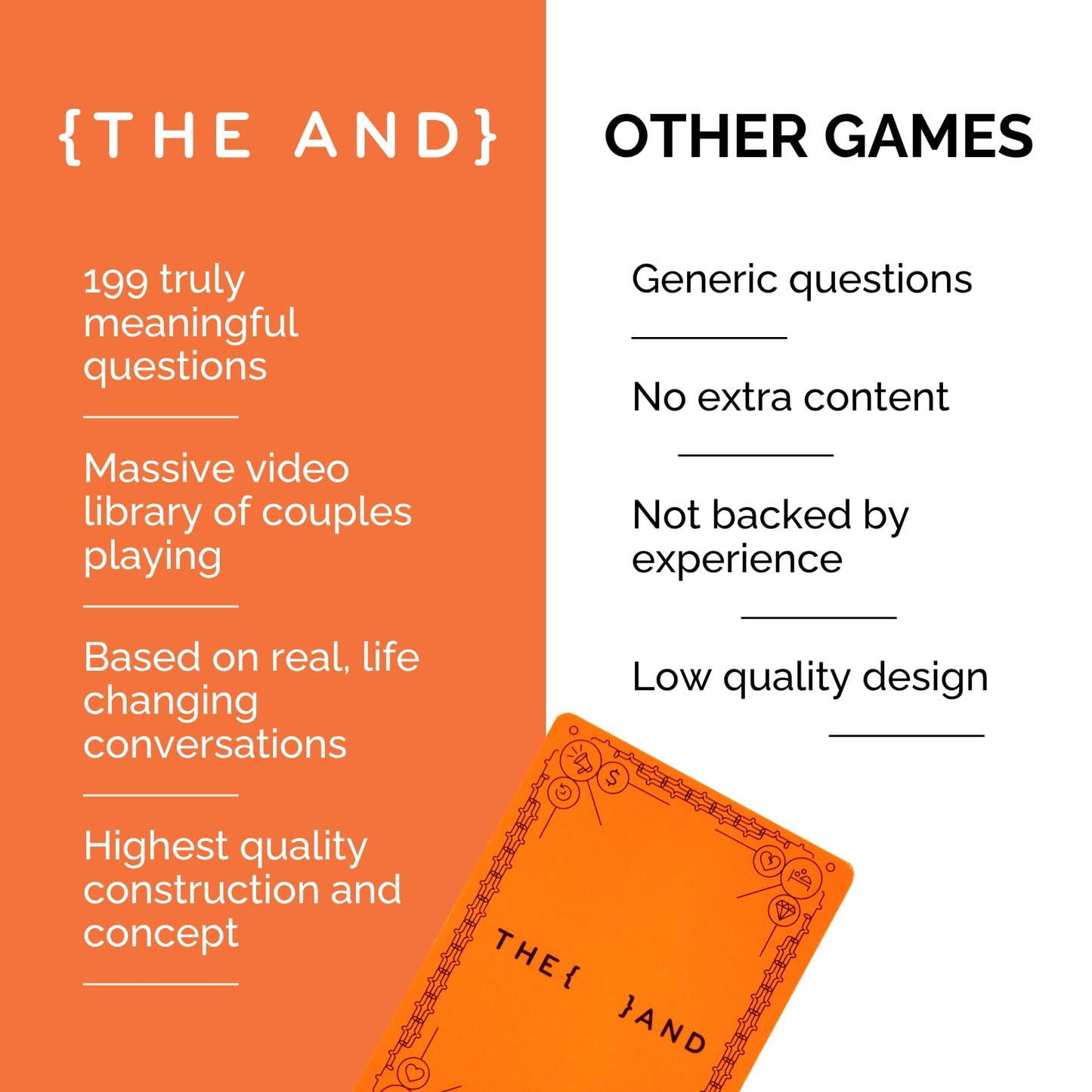 (THE AND) Friends Edition - Conversation Starters to Make Friends Your Best Friends - Fun Getting to Know You Card Game with Questions - Deep Talks at Game Night or Dinner Party by The Skin Deep