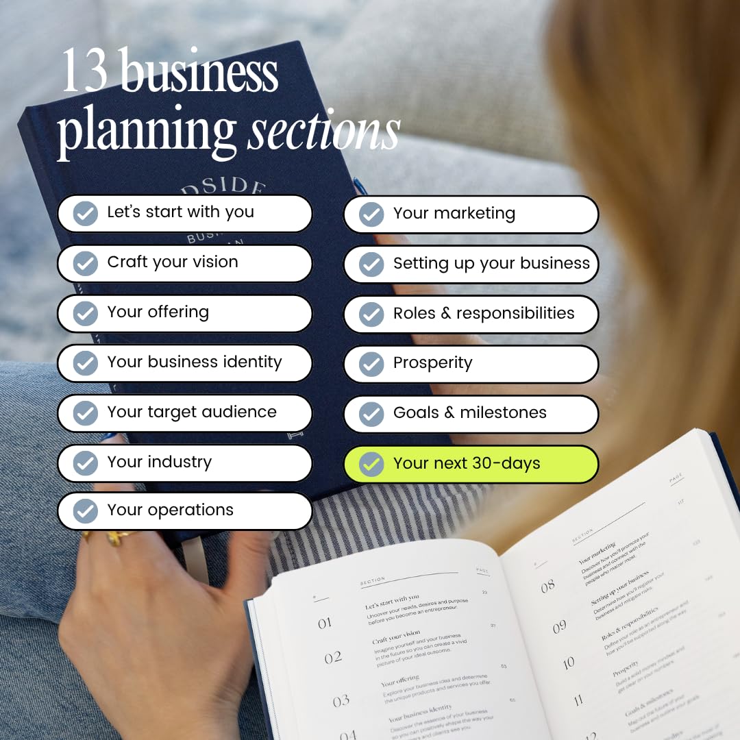 Bedside Business Plan - Start Your Business Today, 2026 Guided Journal, Goal Setting & Planning – Step-by-Step Guide for New Entrepreneurs - Empowering Planner Gifts for Women & Men