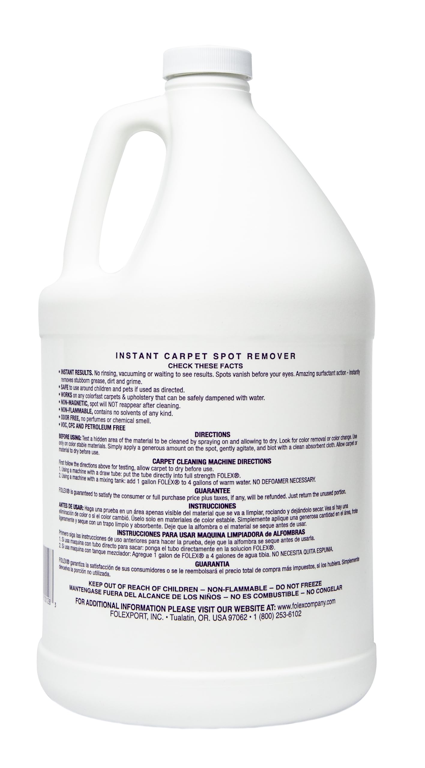 FOLEX Instant Carpet Spot Remover Carpet Cleaner - 128 oz - Removes Pet Accidents, Grease, Red Wine and More