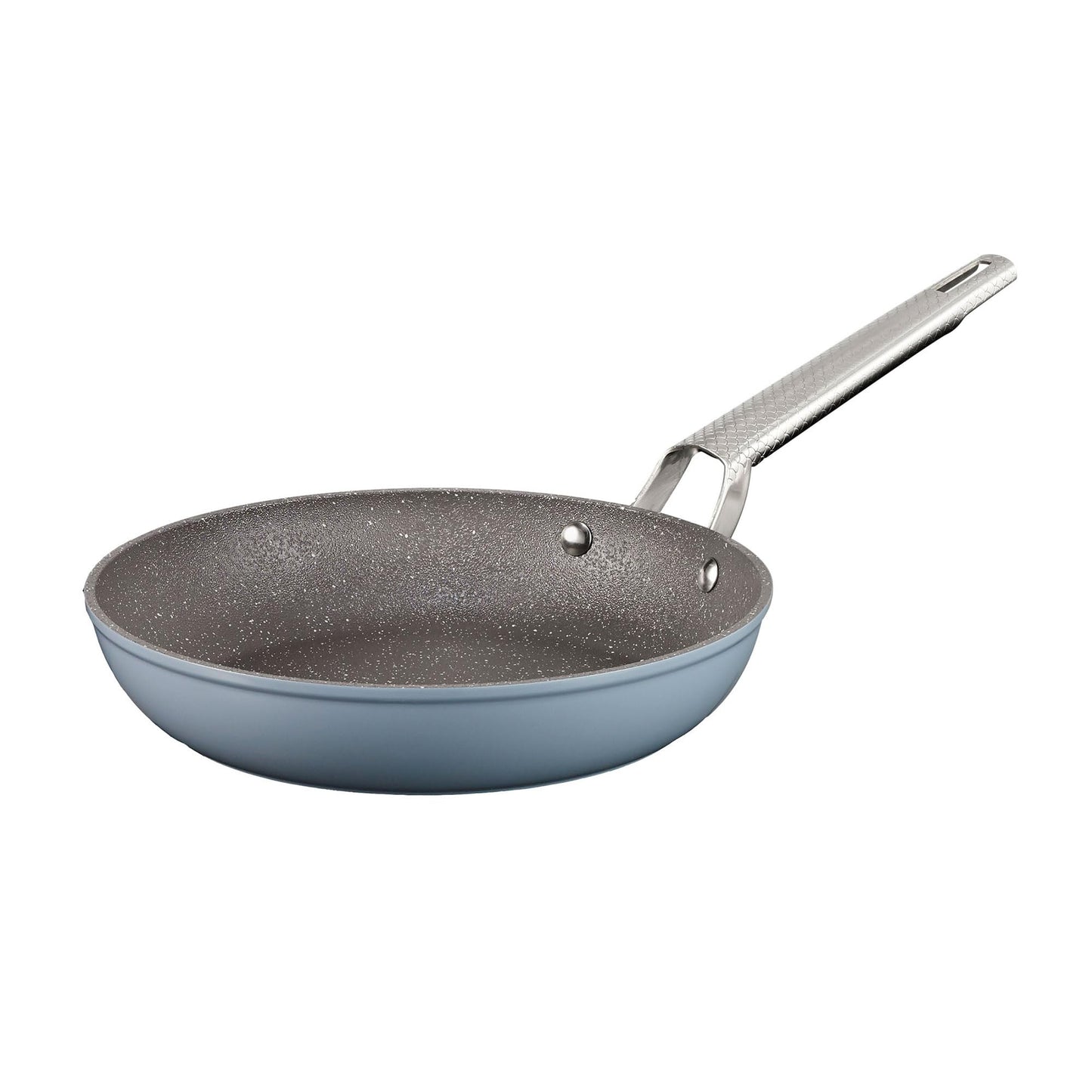 Starfrit The Rock Wave 30cm (12") Non-Stick Fry Pan with Wave.Tec Non-Slip Handle - Aluminum - Oven Safe - PFOA Free - Easy to Clean - Blue