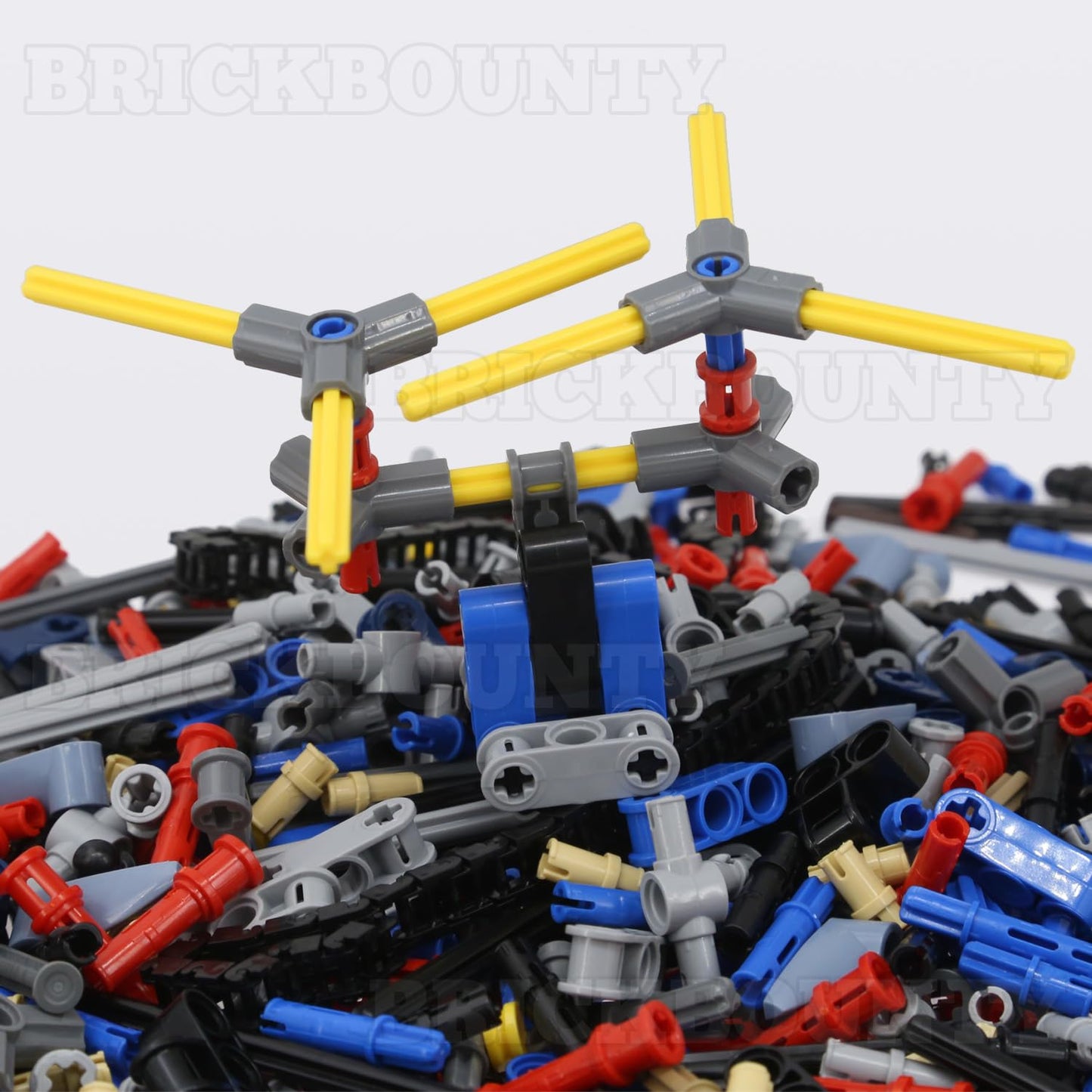 BrickBounty 870 Pcs Technical-Part Compatible with Technic Building Block Set, Axles and PINs, MOC Replacement Kit for Technical Building Blocks