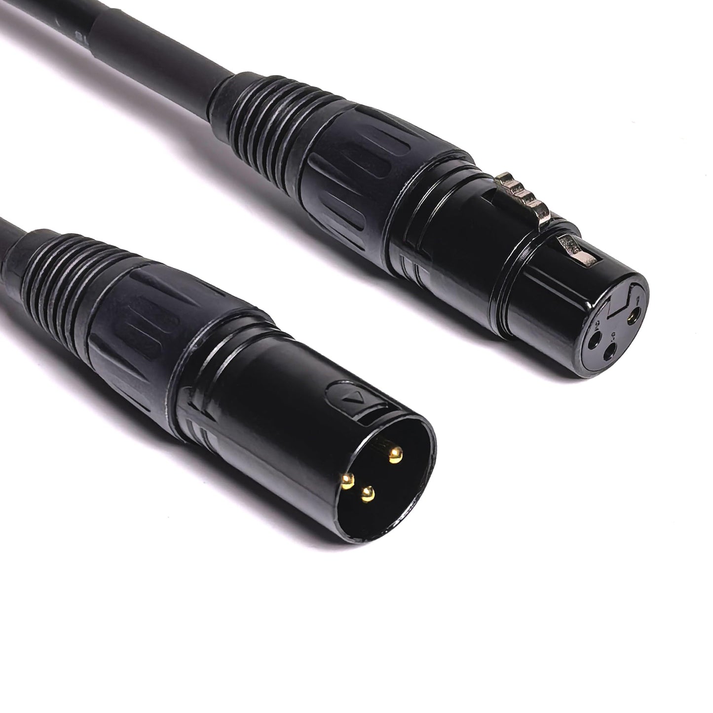 WJSTN XLR Cable, 3-pin Male to Female, Balanced XLR Speaker Cable Suitable for Microphones, Preambles, Speaker Systems, Radio Station and More 2 Pack (3FT)